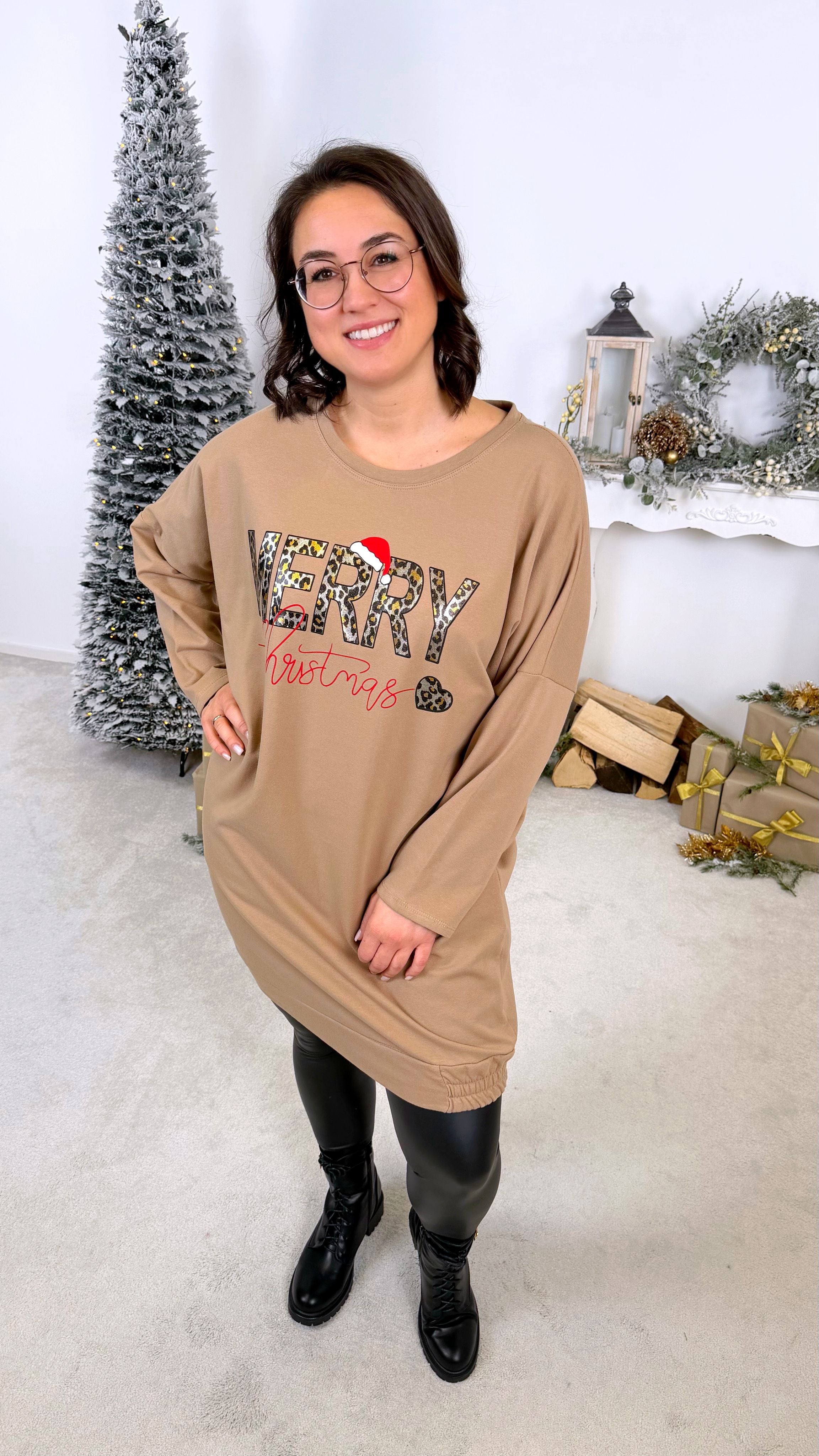 Long-Pullover Wild Santa *Camel*