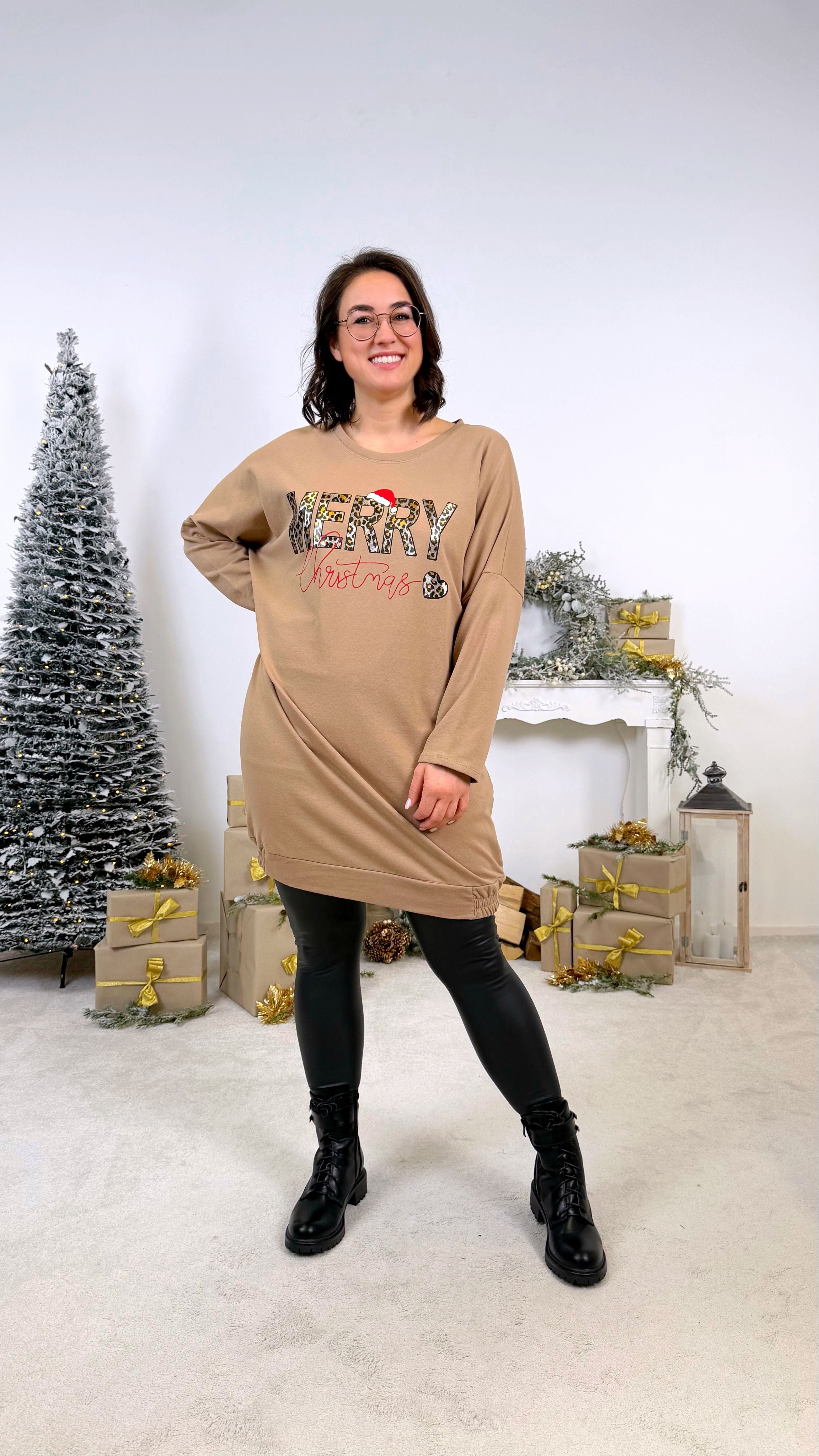 Long-Pullover Wild Santa *Camel*