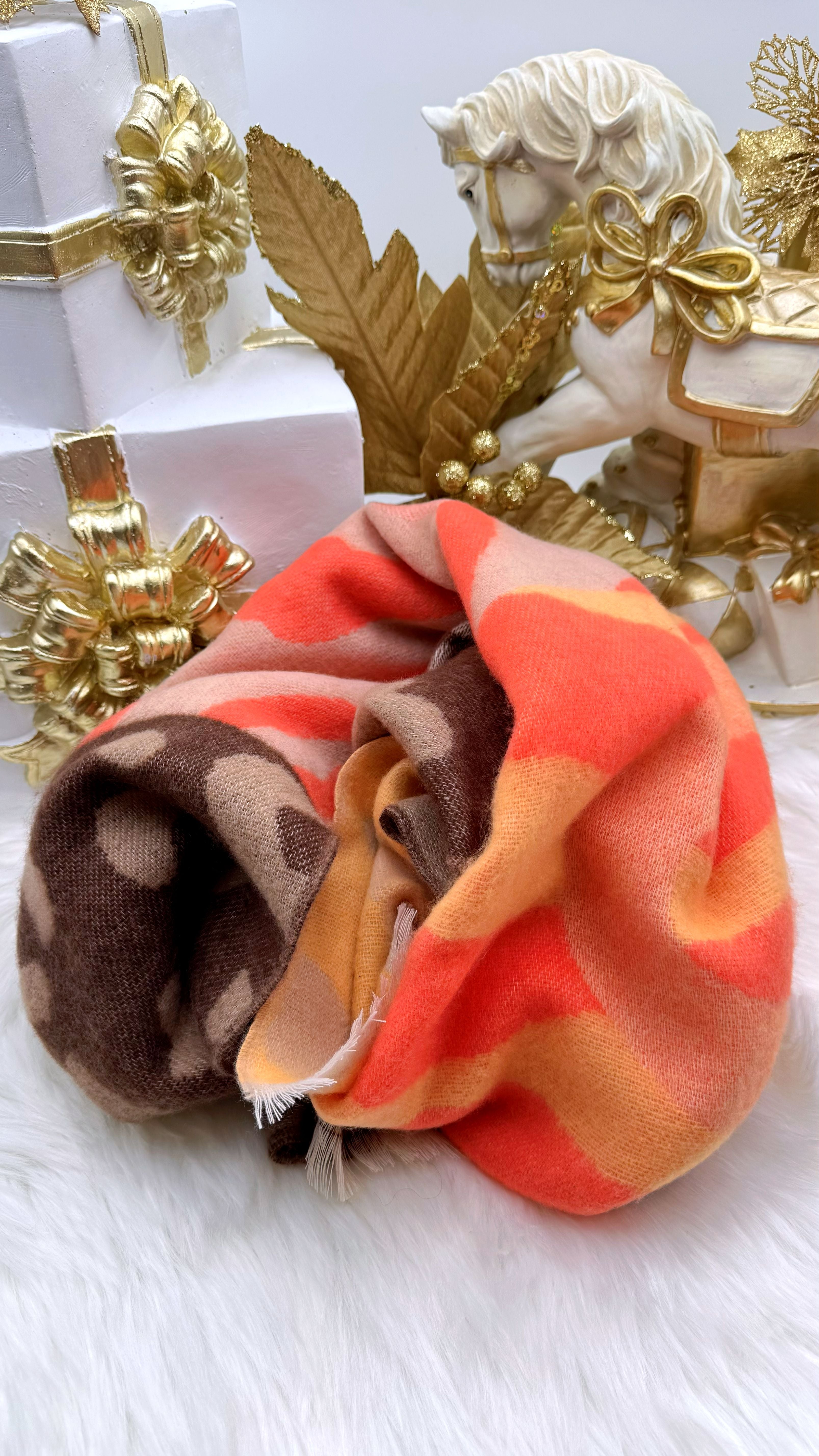 Schal Animal Amour *Orange/Camel*