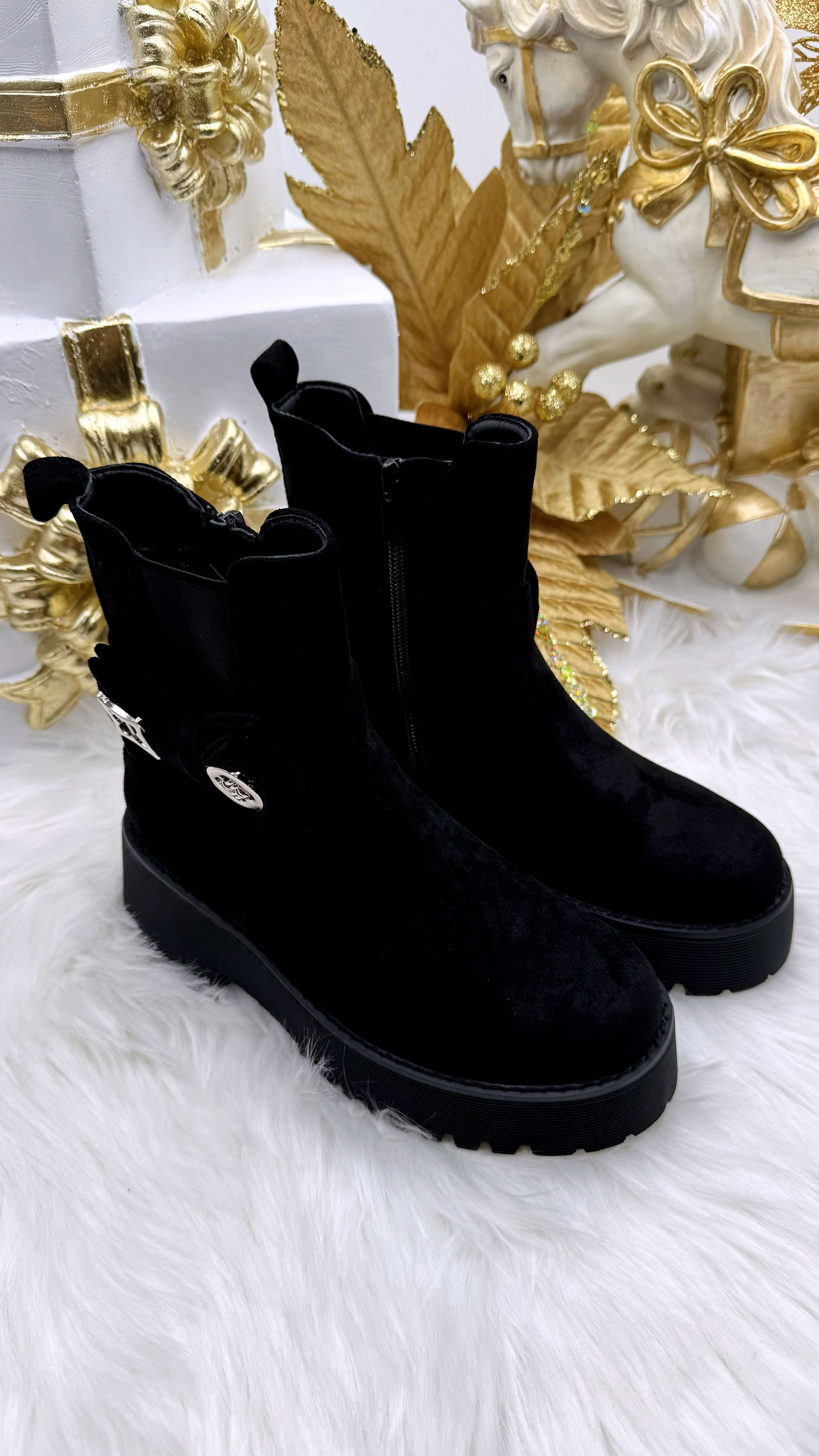Boots Winter Bow *Schwarz*