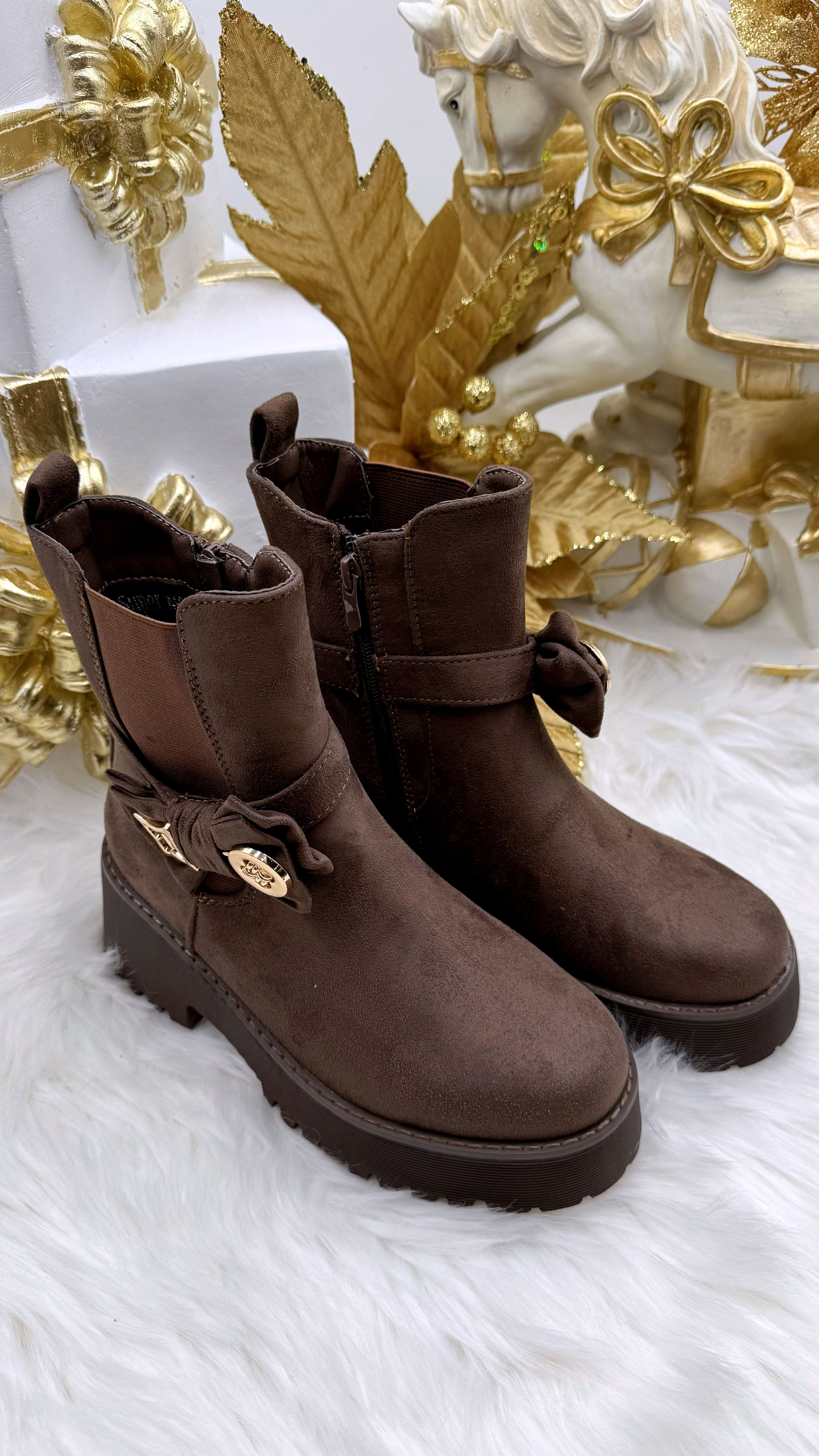 Boots Winter Bow *Schoko*