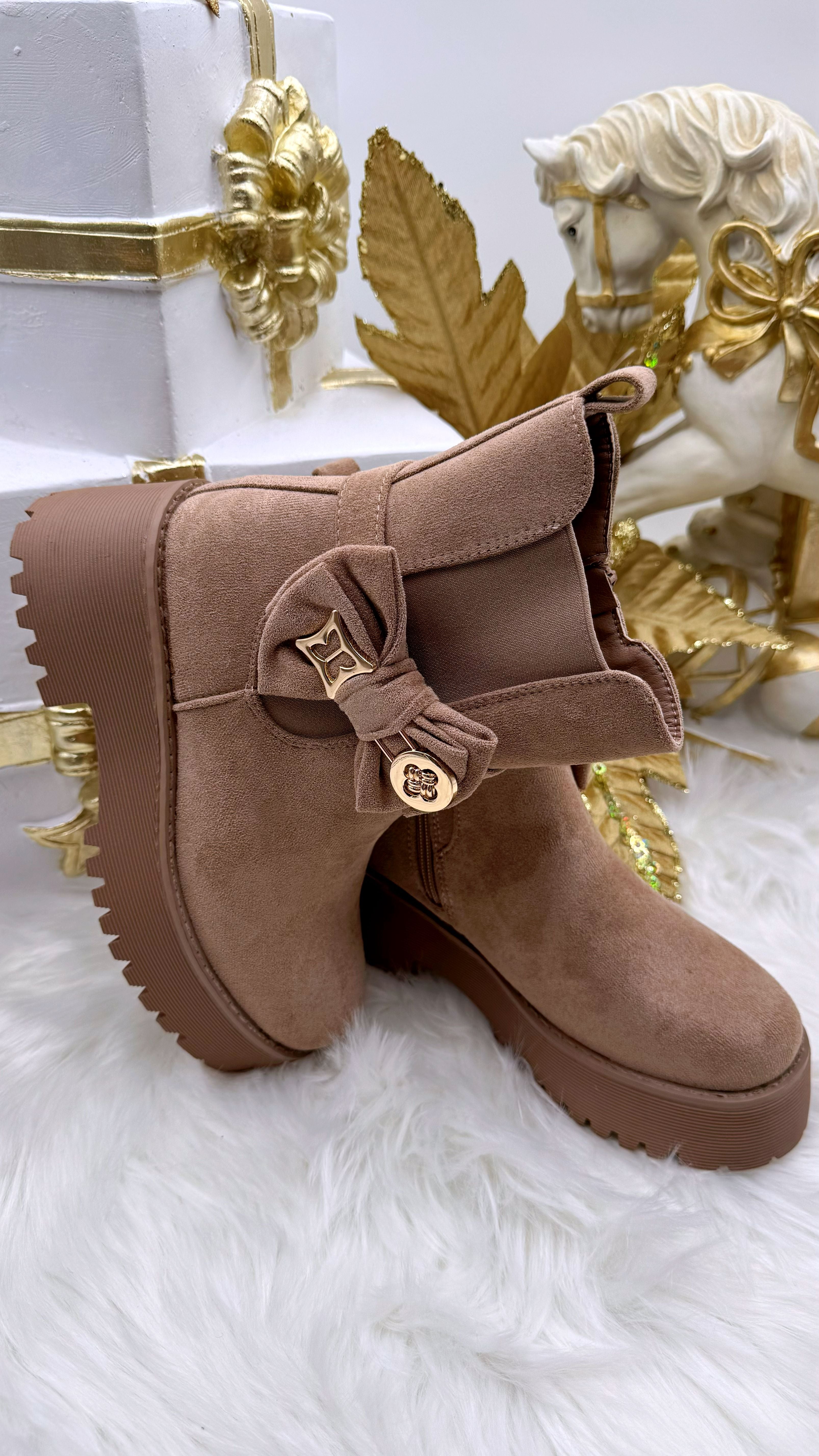 Boots Winter Bow *Taupe*