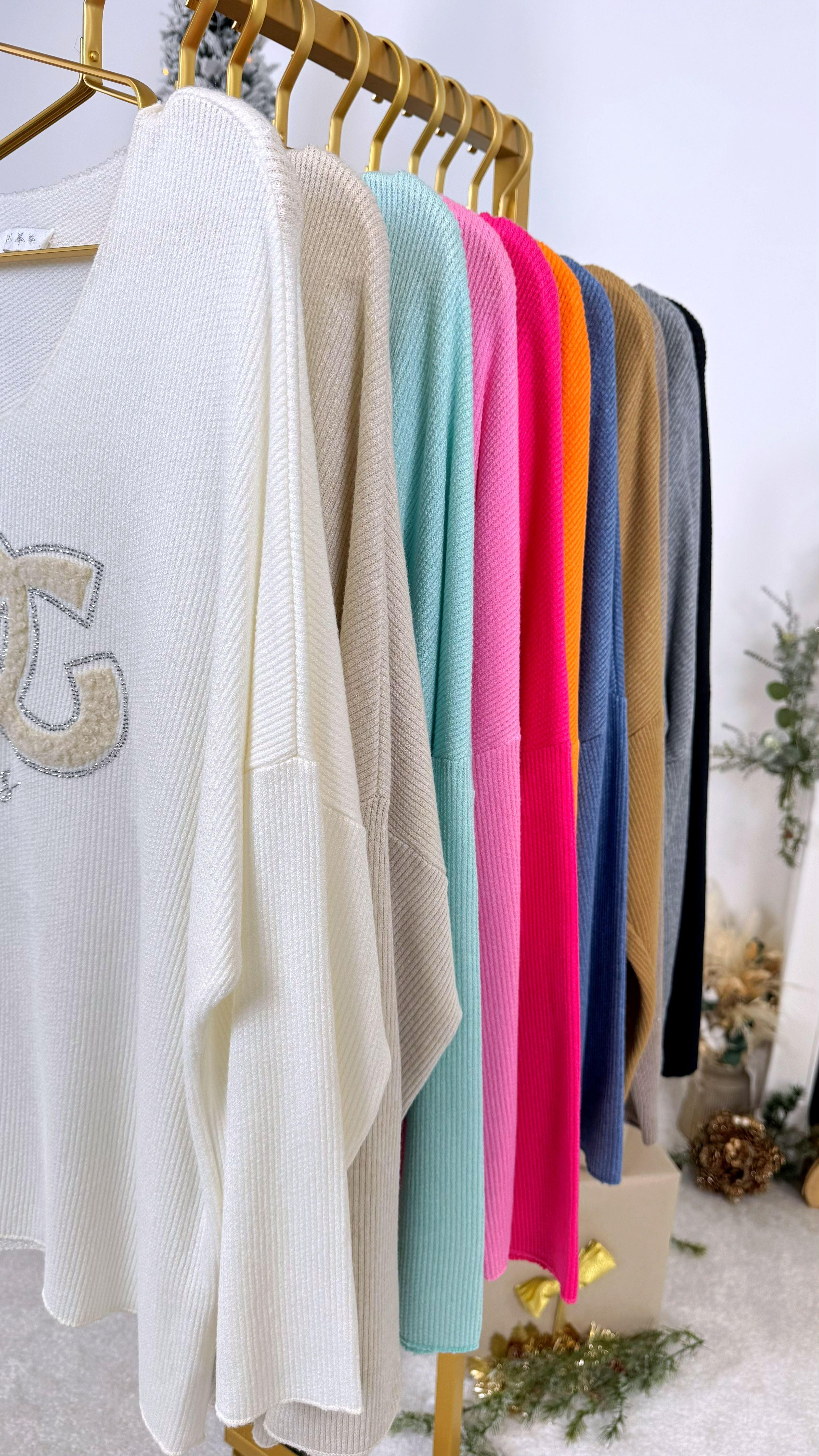 Strickshirt Sparkle Crest (11 Farben)