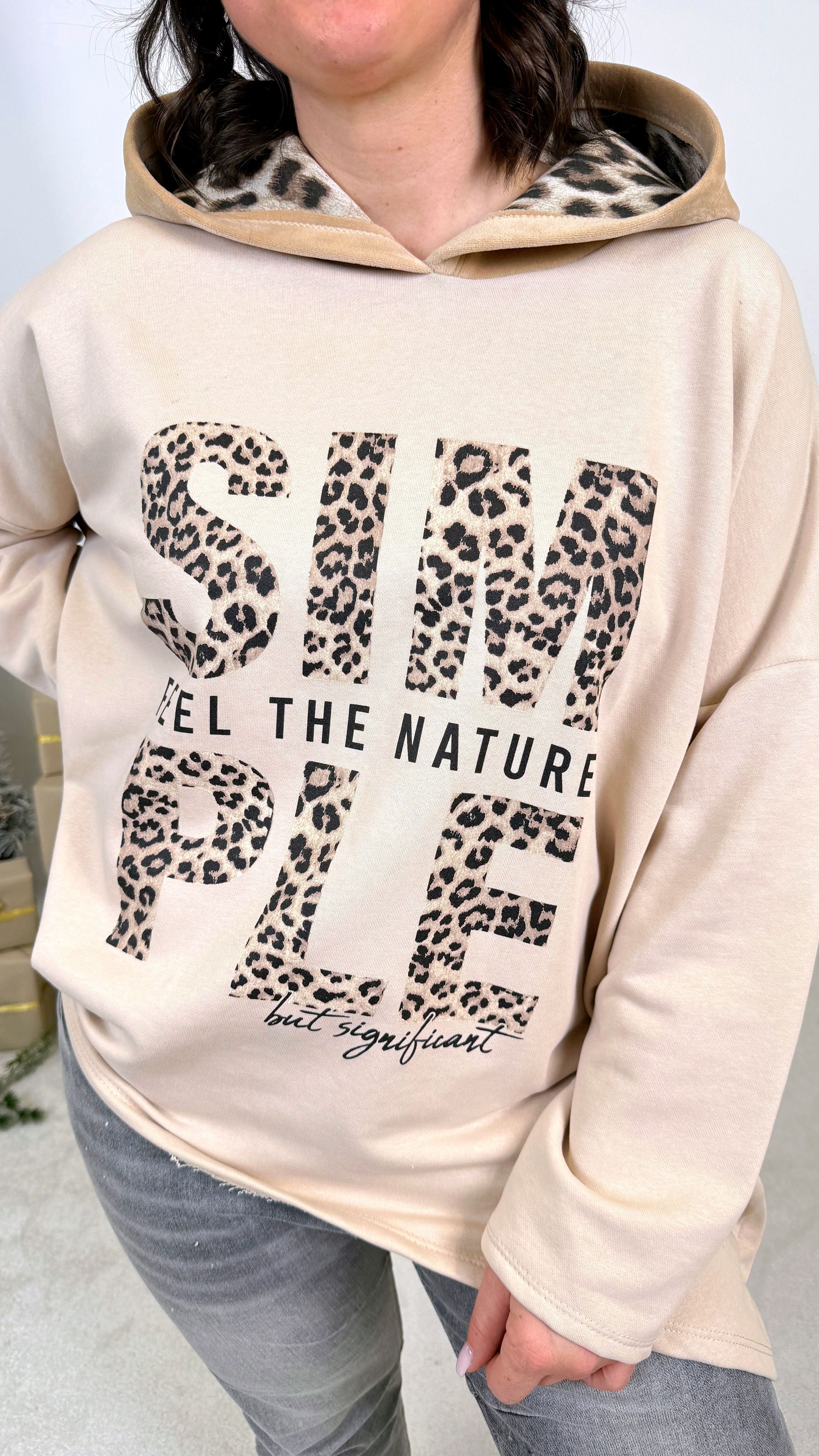 Long-Hoodie Feel the Nature *Beige*