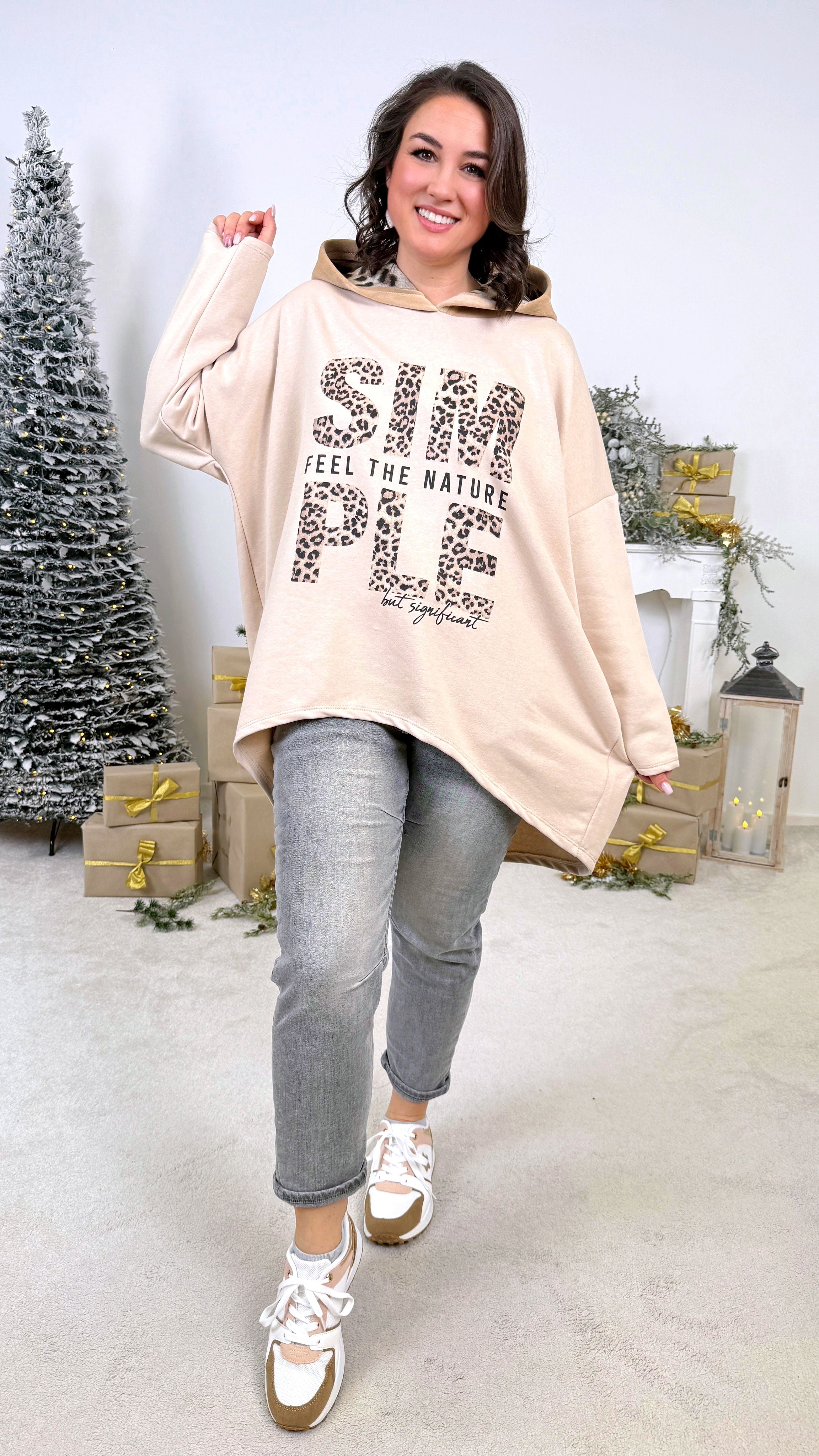 Long-Hoodie Feel the Nature *Beige*