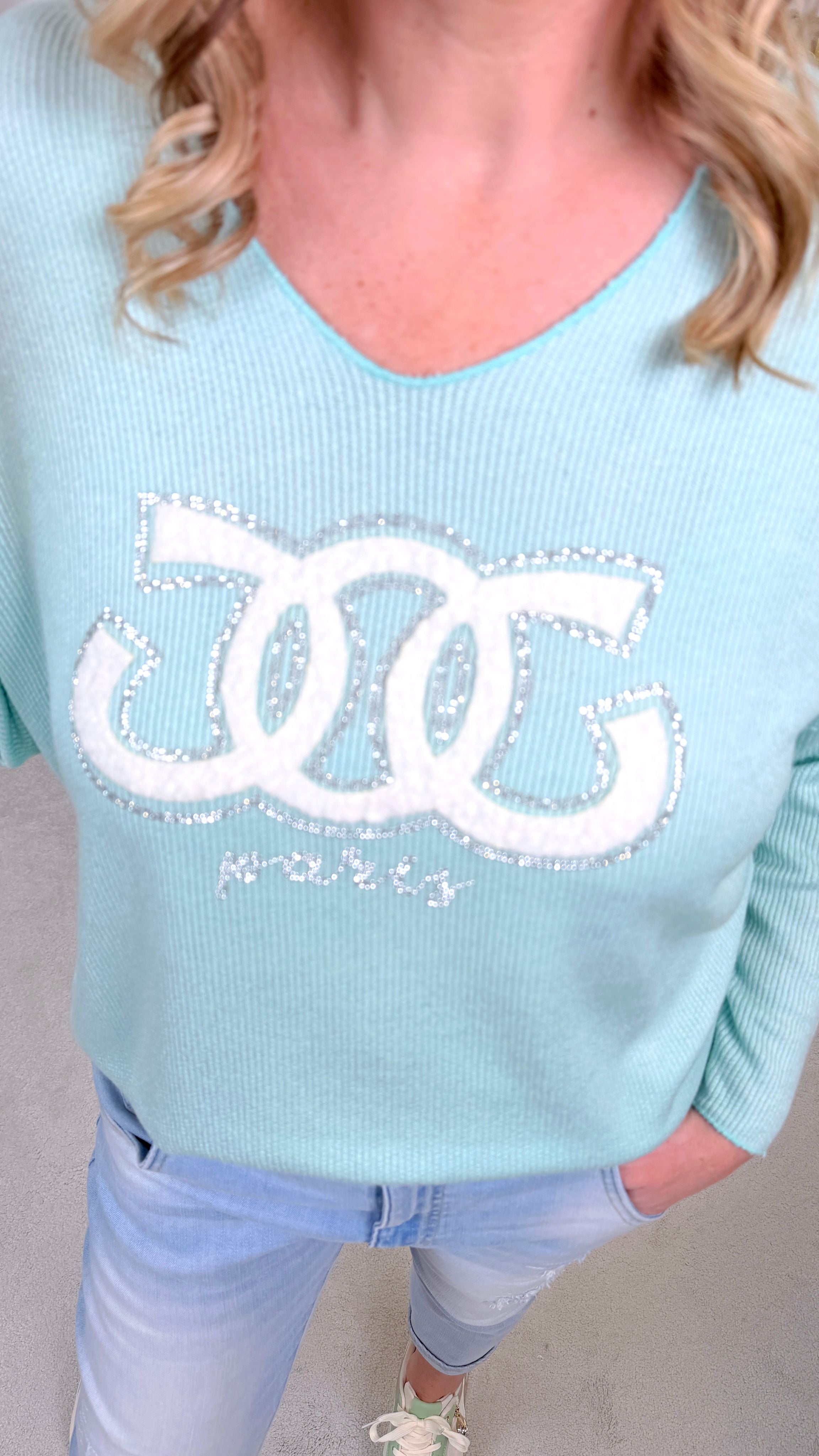 Strickshirt Sparkle Crest (11 Farben)