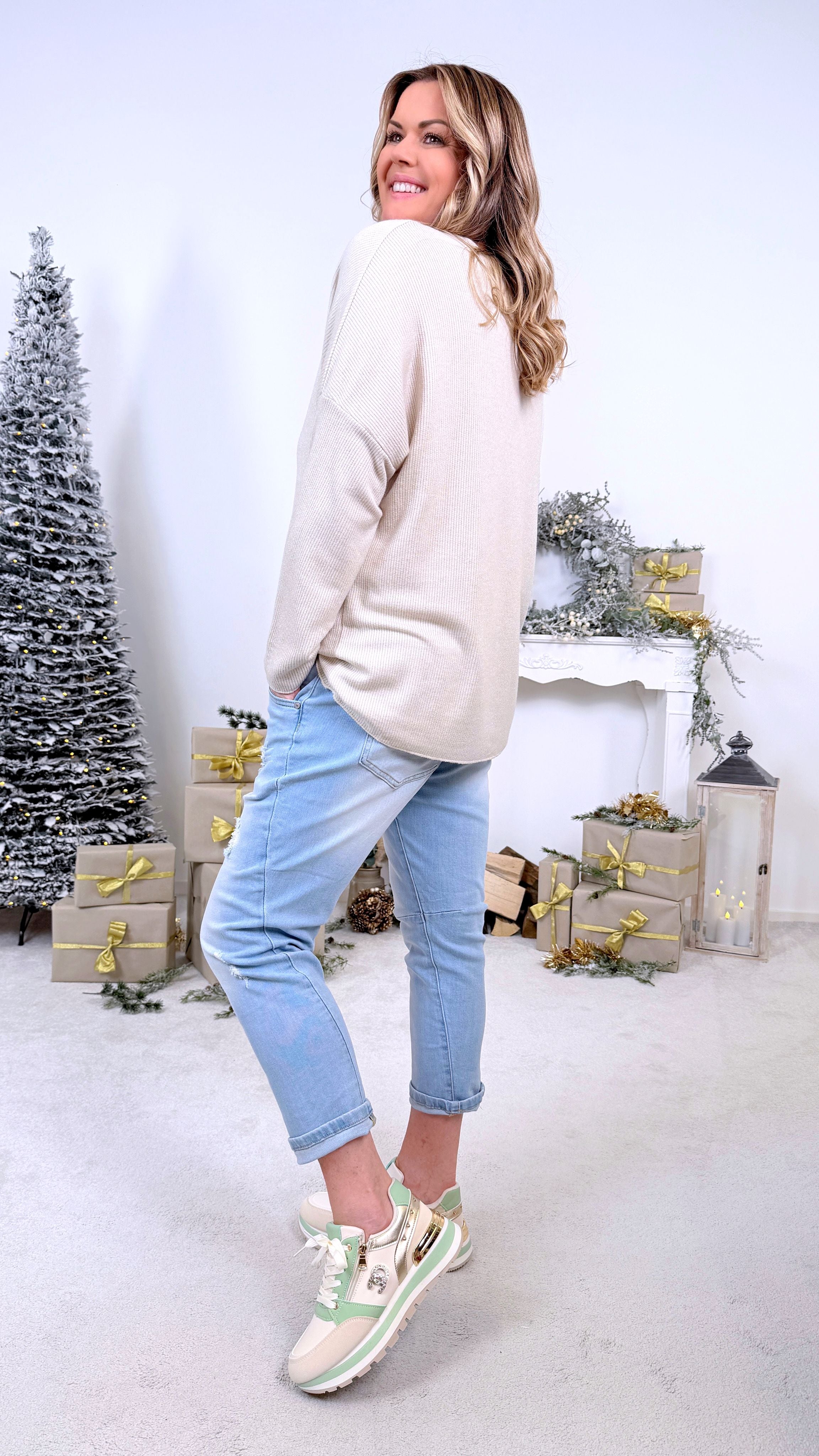 Strickshirt Sparkle Crest (11 Farben)