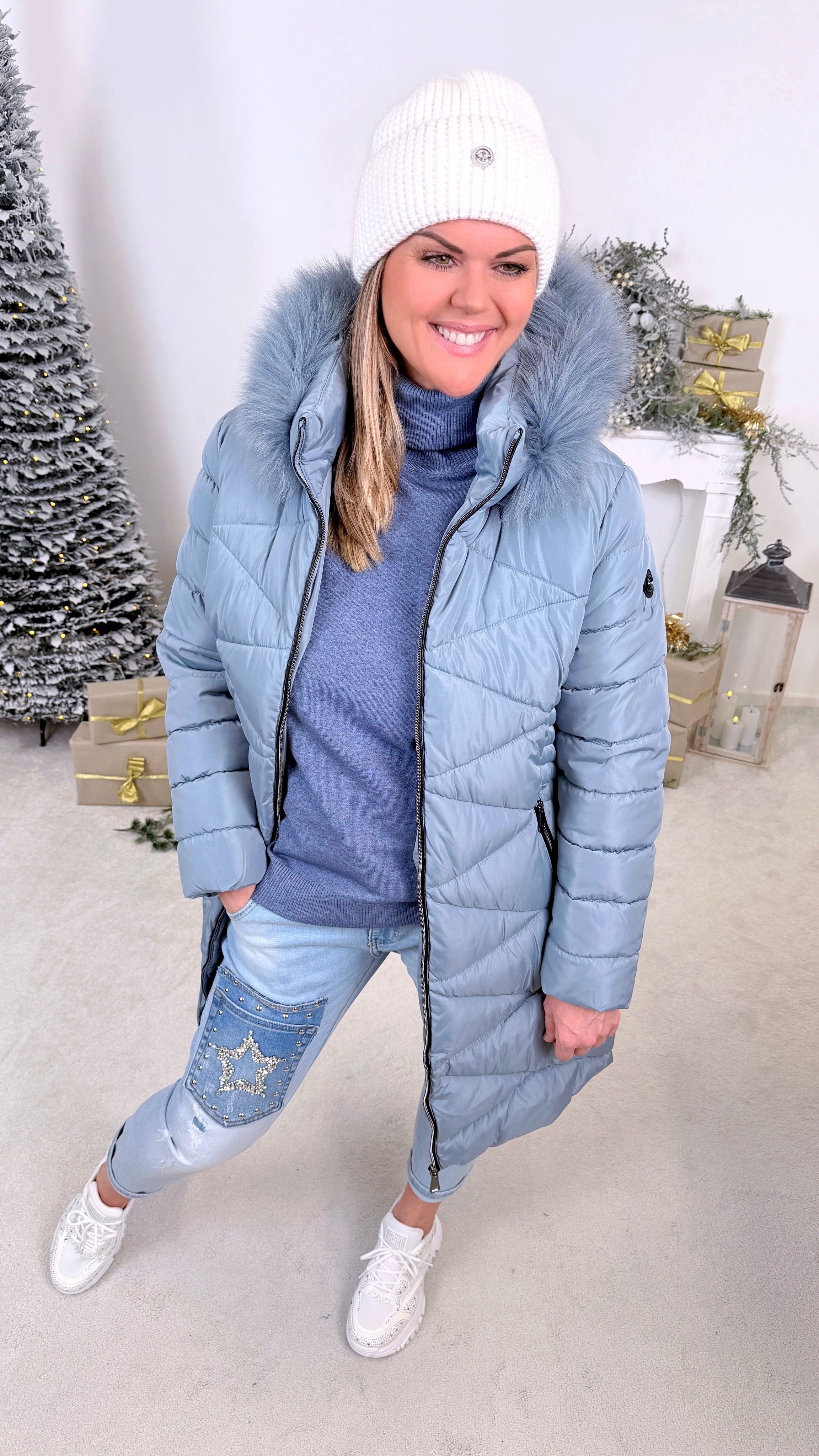 Steppmantel Cozy Luxe *Hellblau*