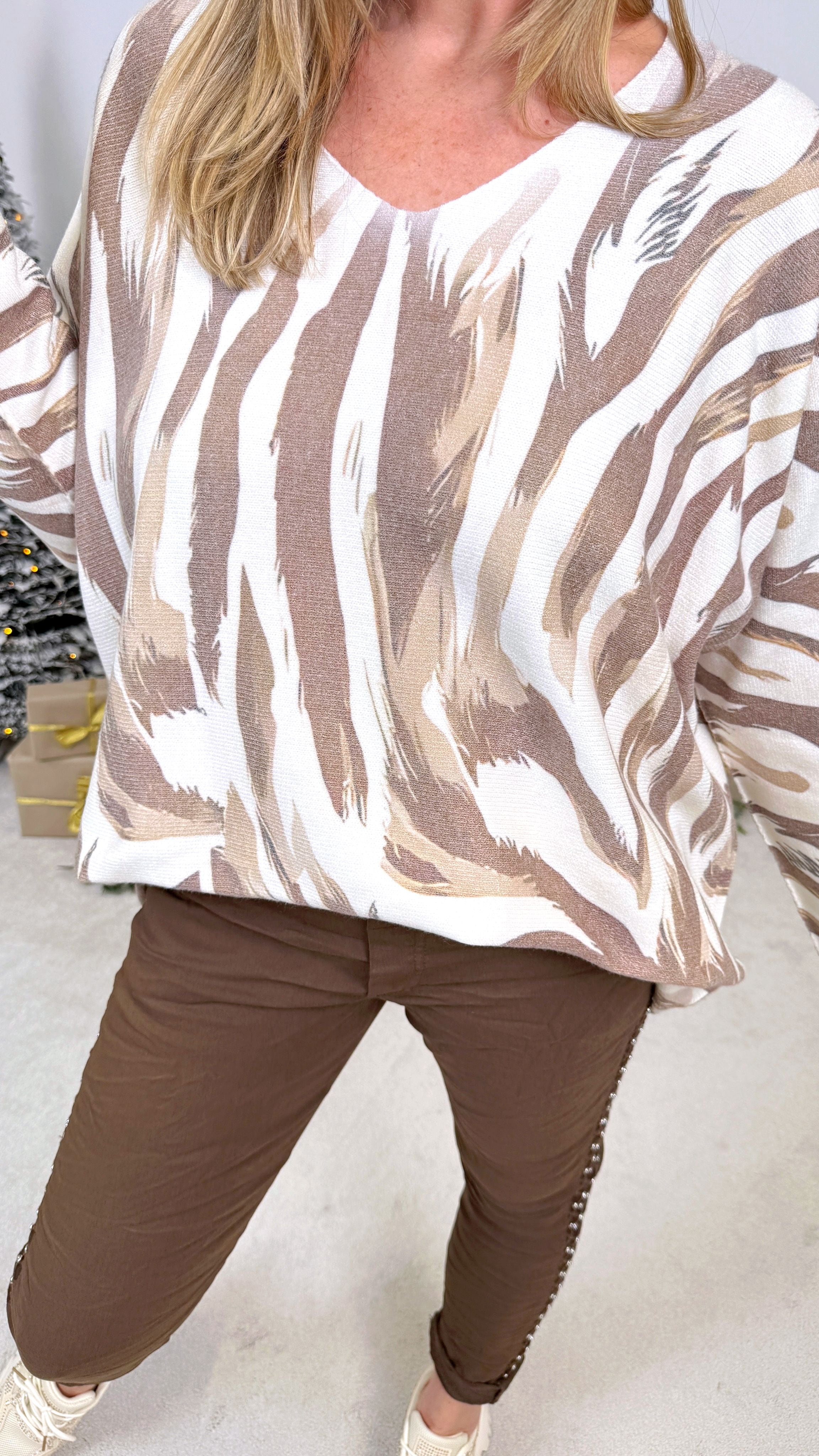 Pullover Lines of Nature *Schoko*