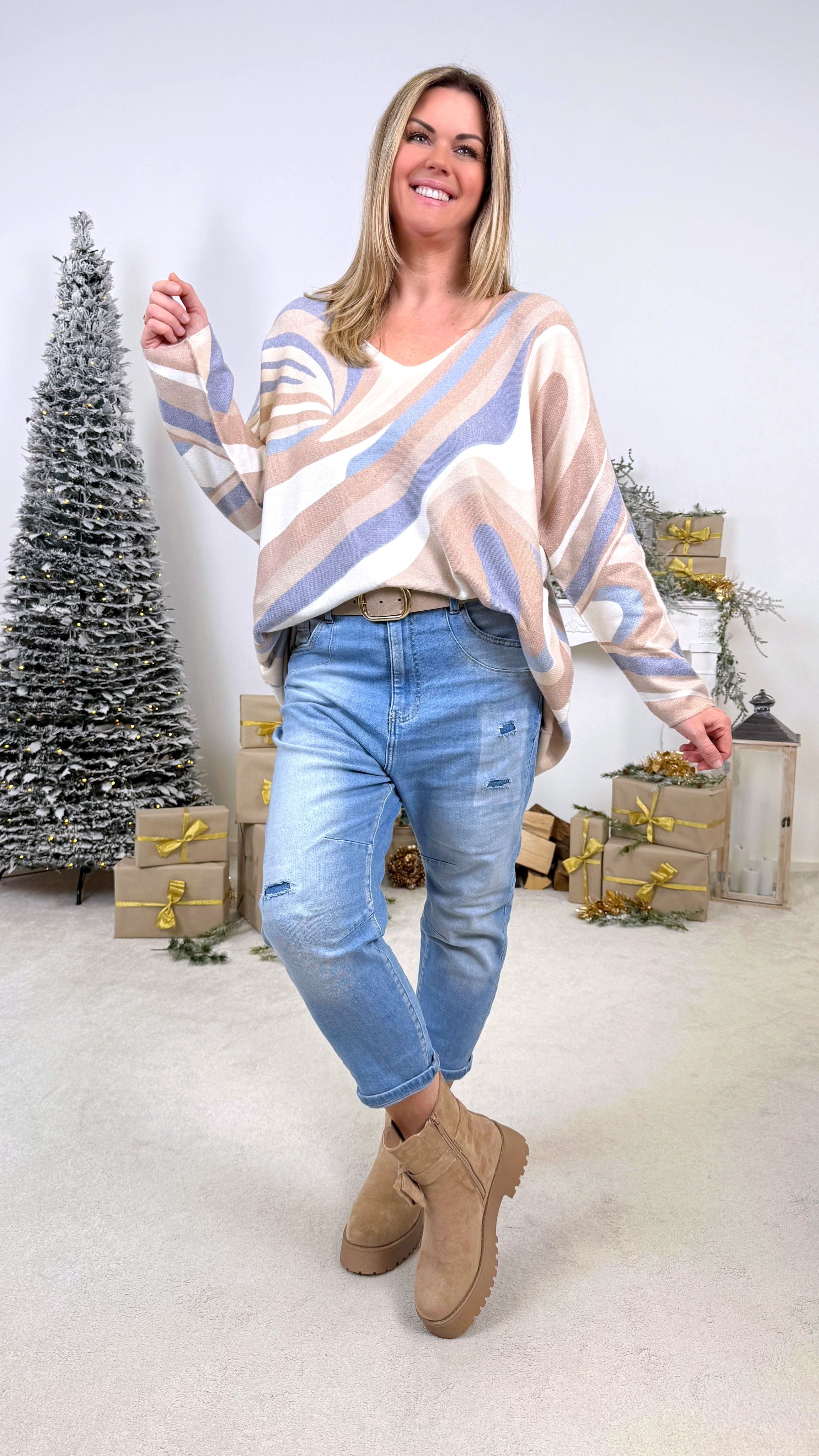 Pullover Retro Swirl *Hell*