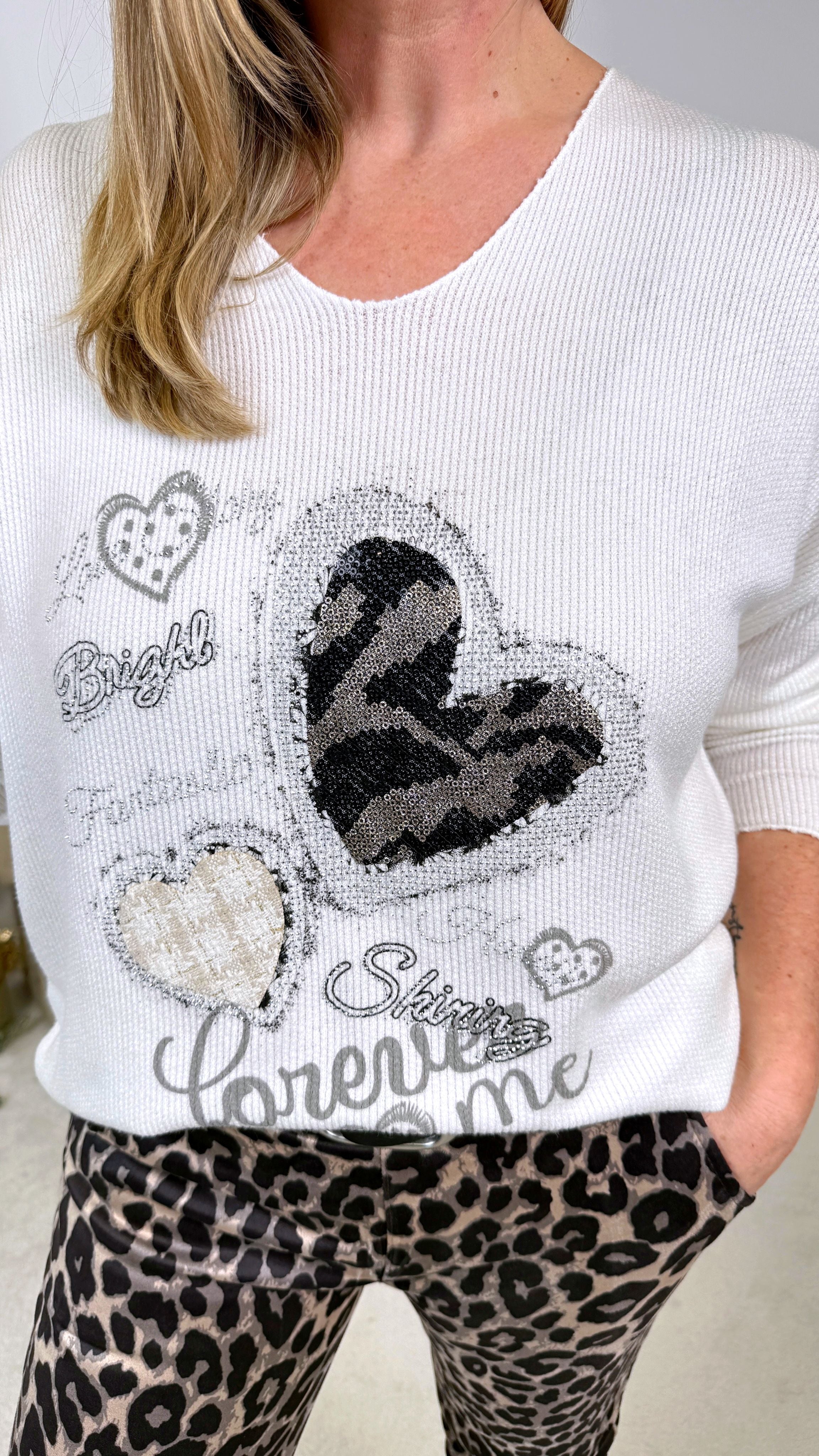 Pullover Magic Hearts *Weiß*