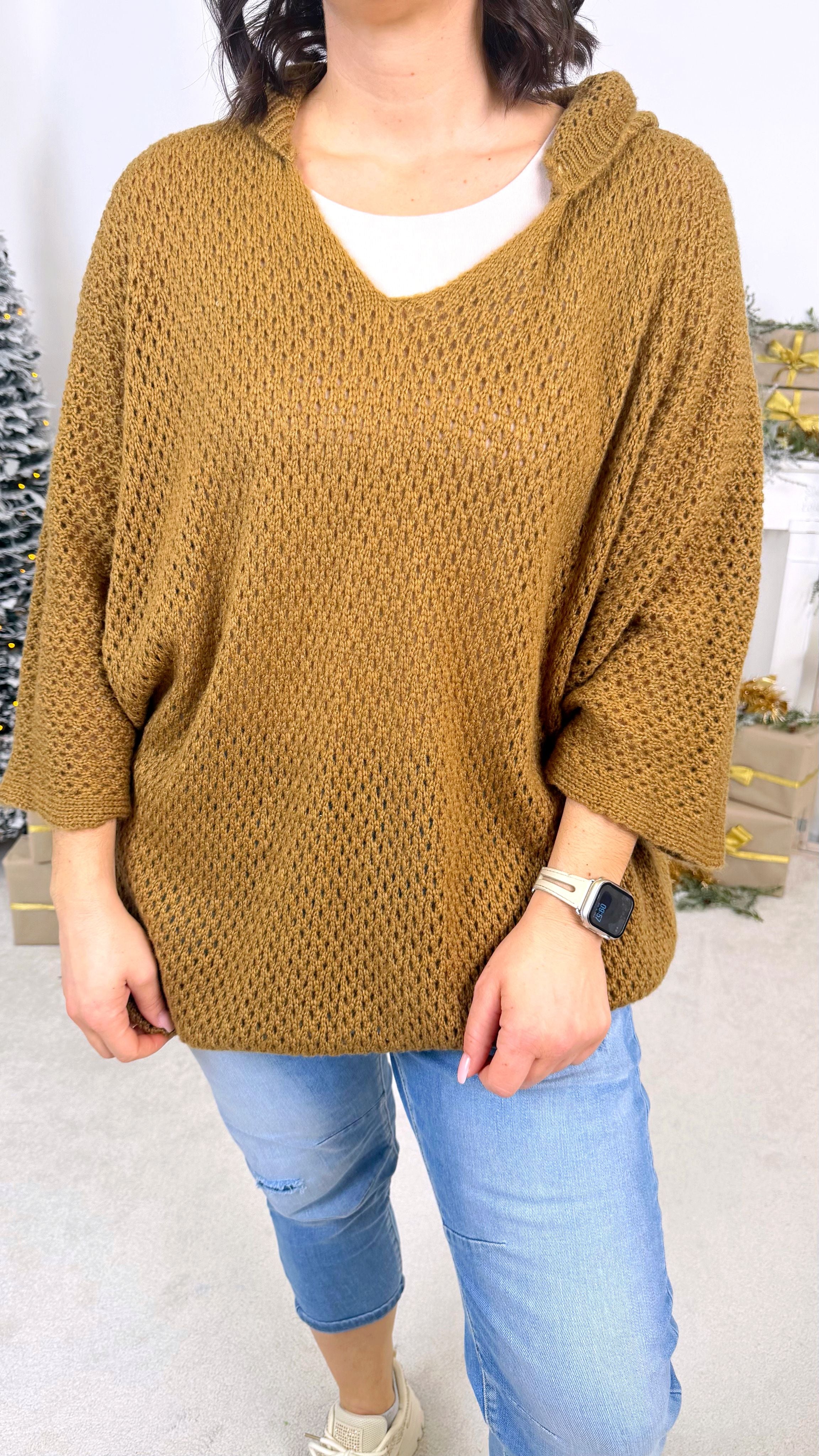 Strickhoodie Softness *Camel*