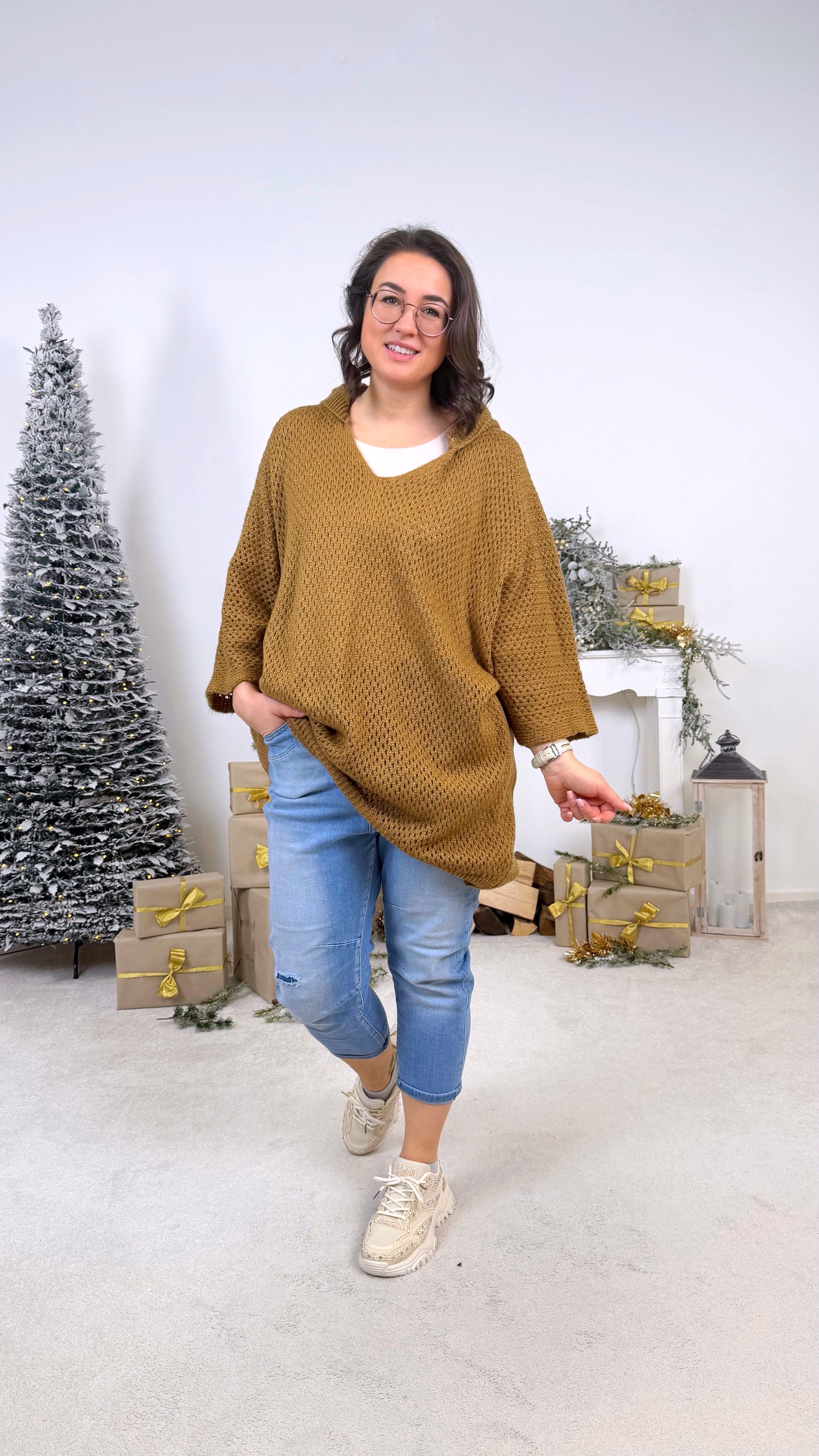 Strickhoodie Softness *Camel*