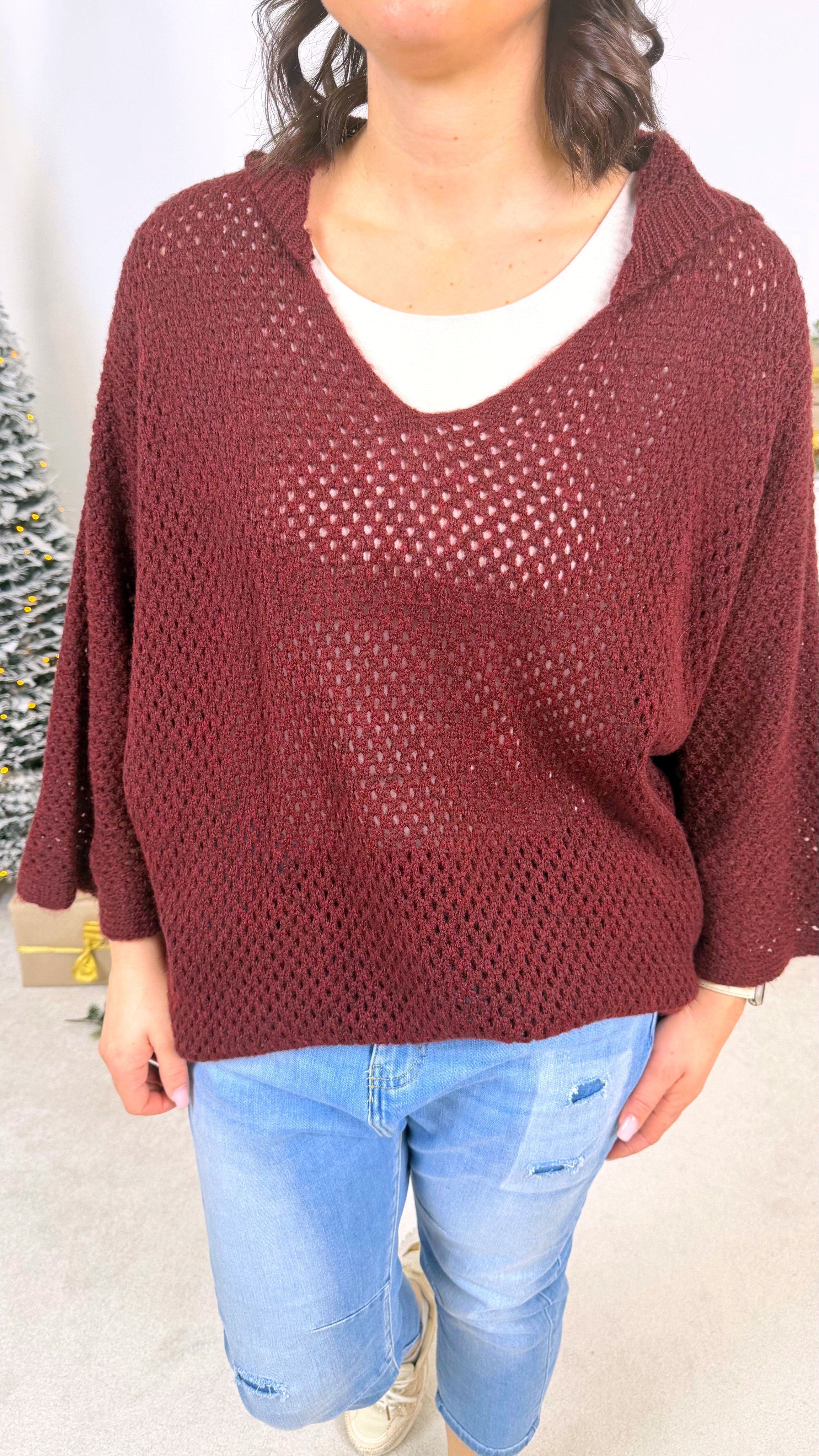 Strickhoodie Softness *Bordeaux*