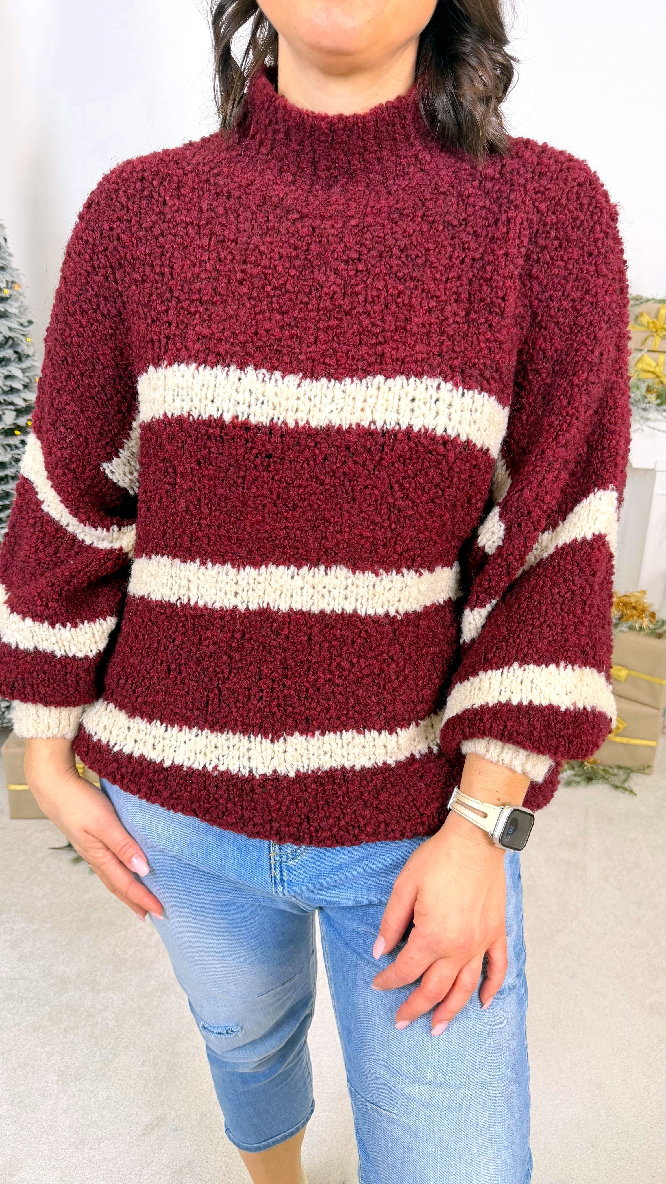 Pullover Warm Lines *Bordaux*