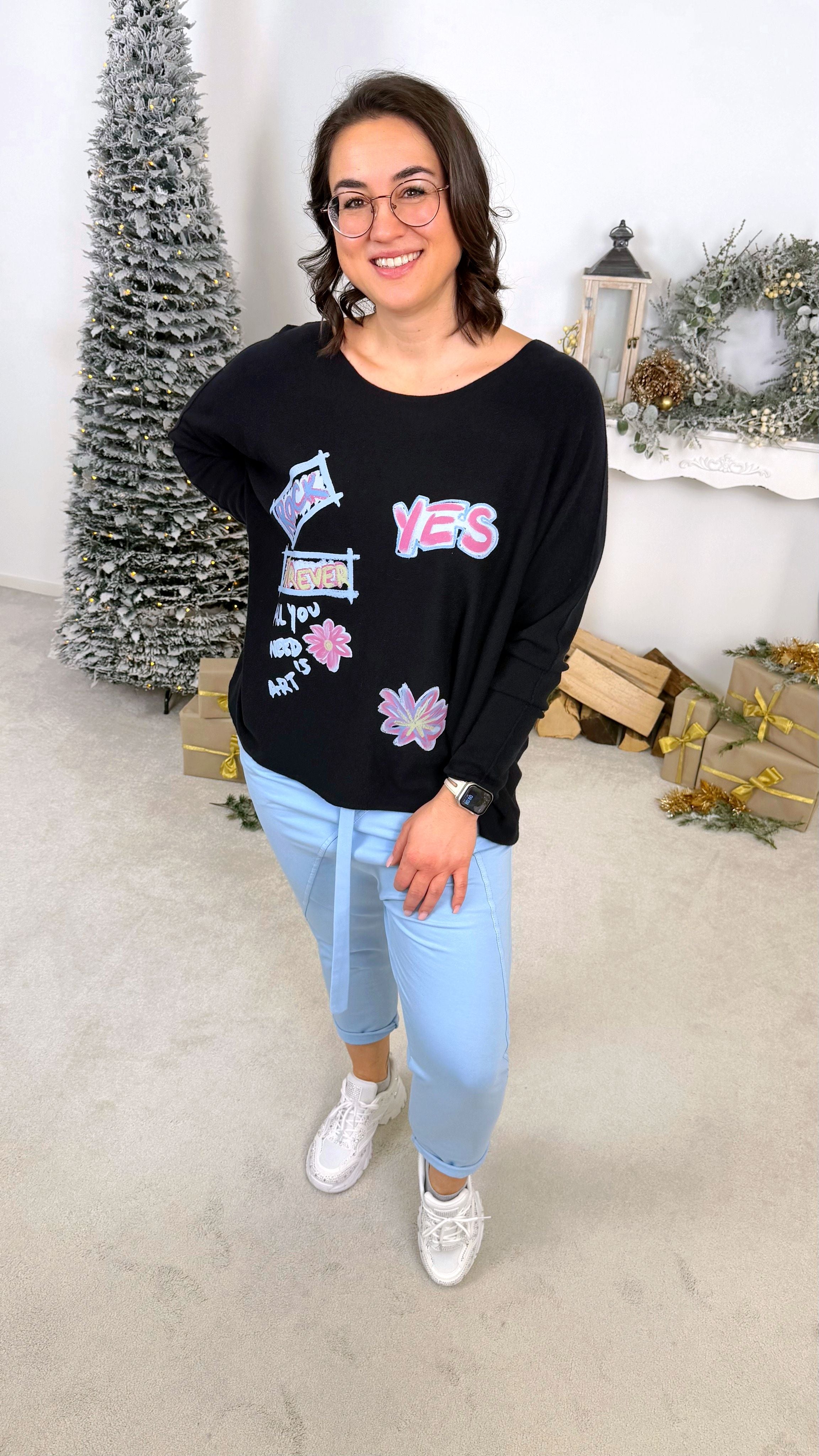 Pullover Comic Mood *Schwarz*