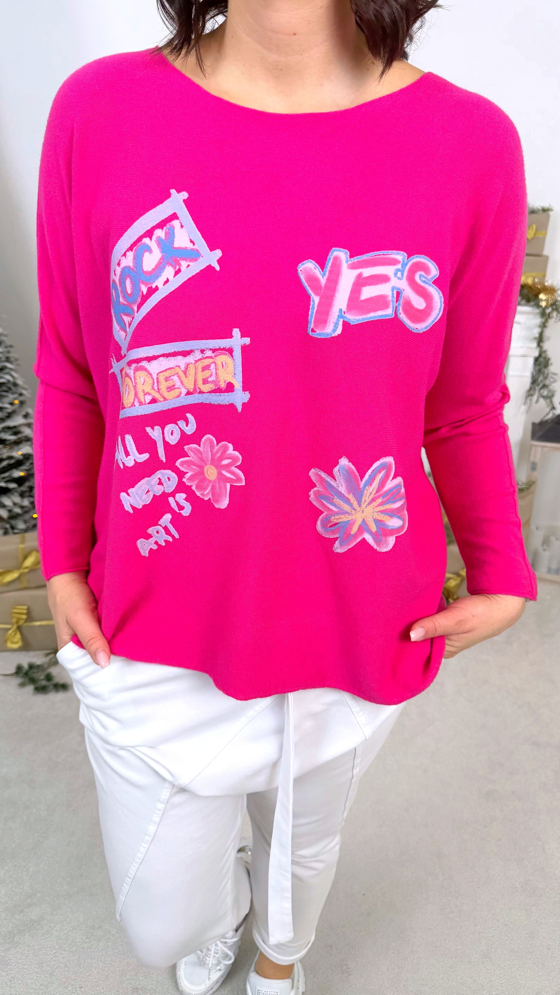 Pullover Comic Mood *Pink*