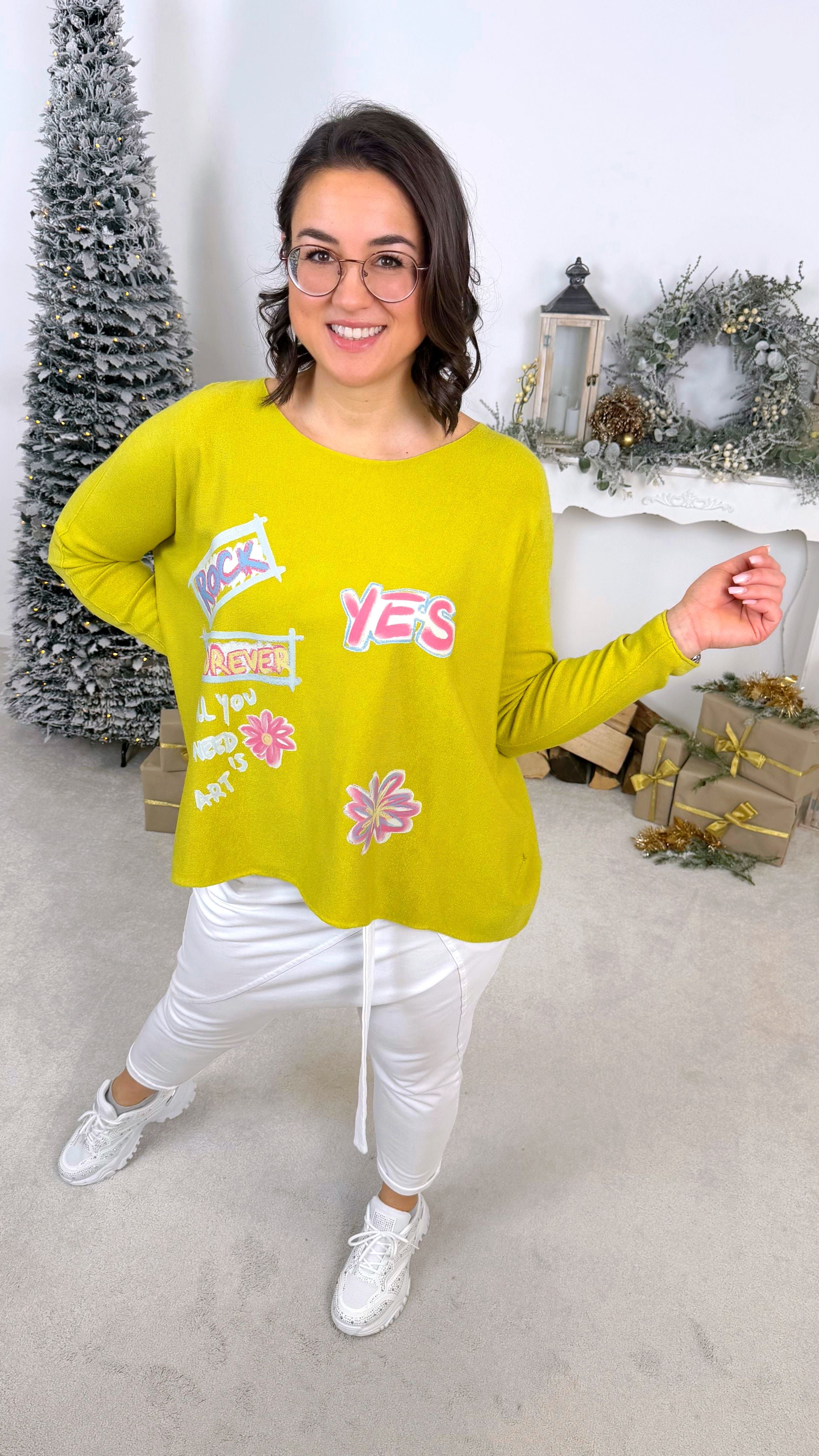 Pullover Comic Mood *Olive*