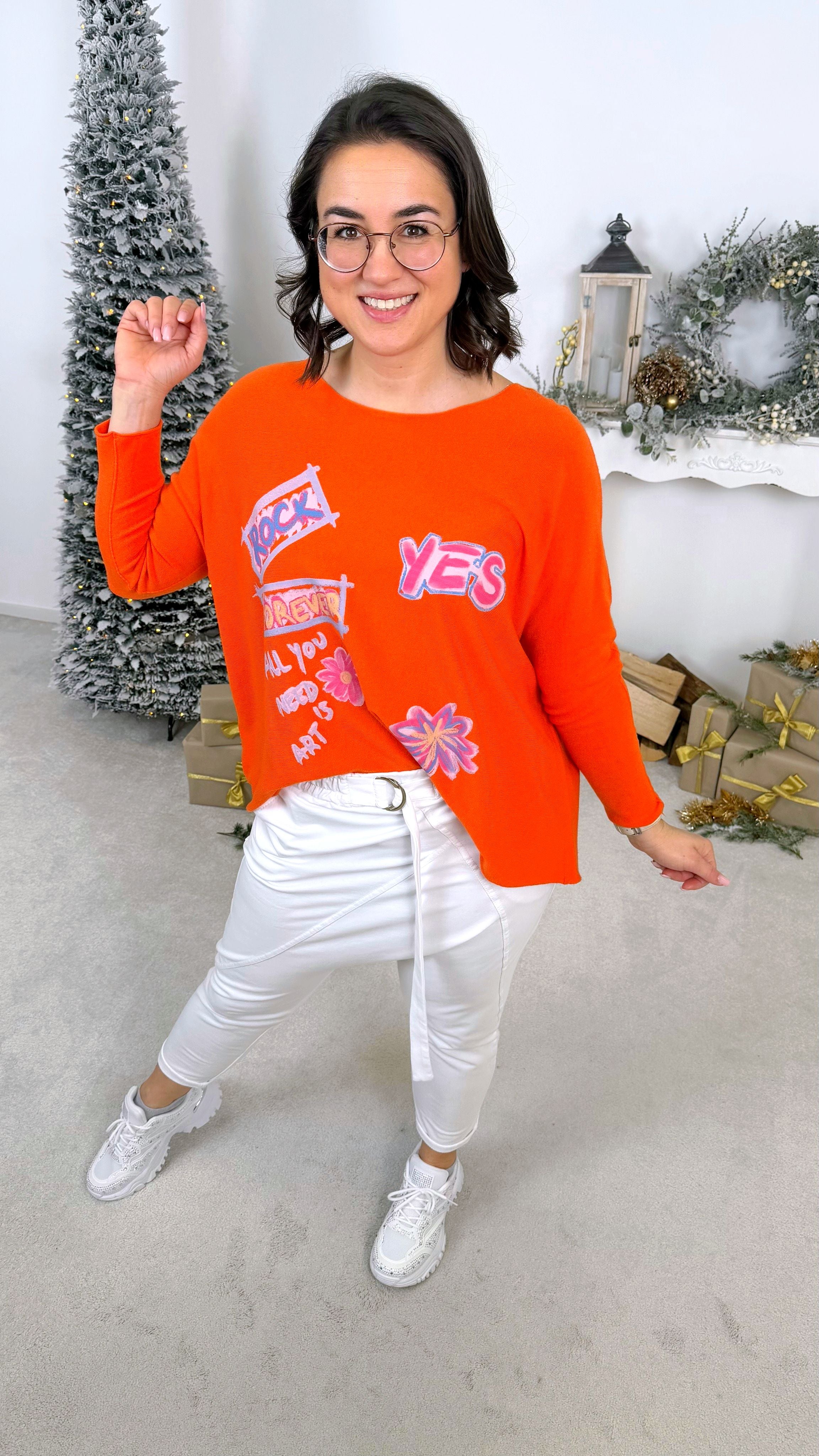 Pullover Comic Mood *Orange*