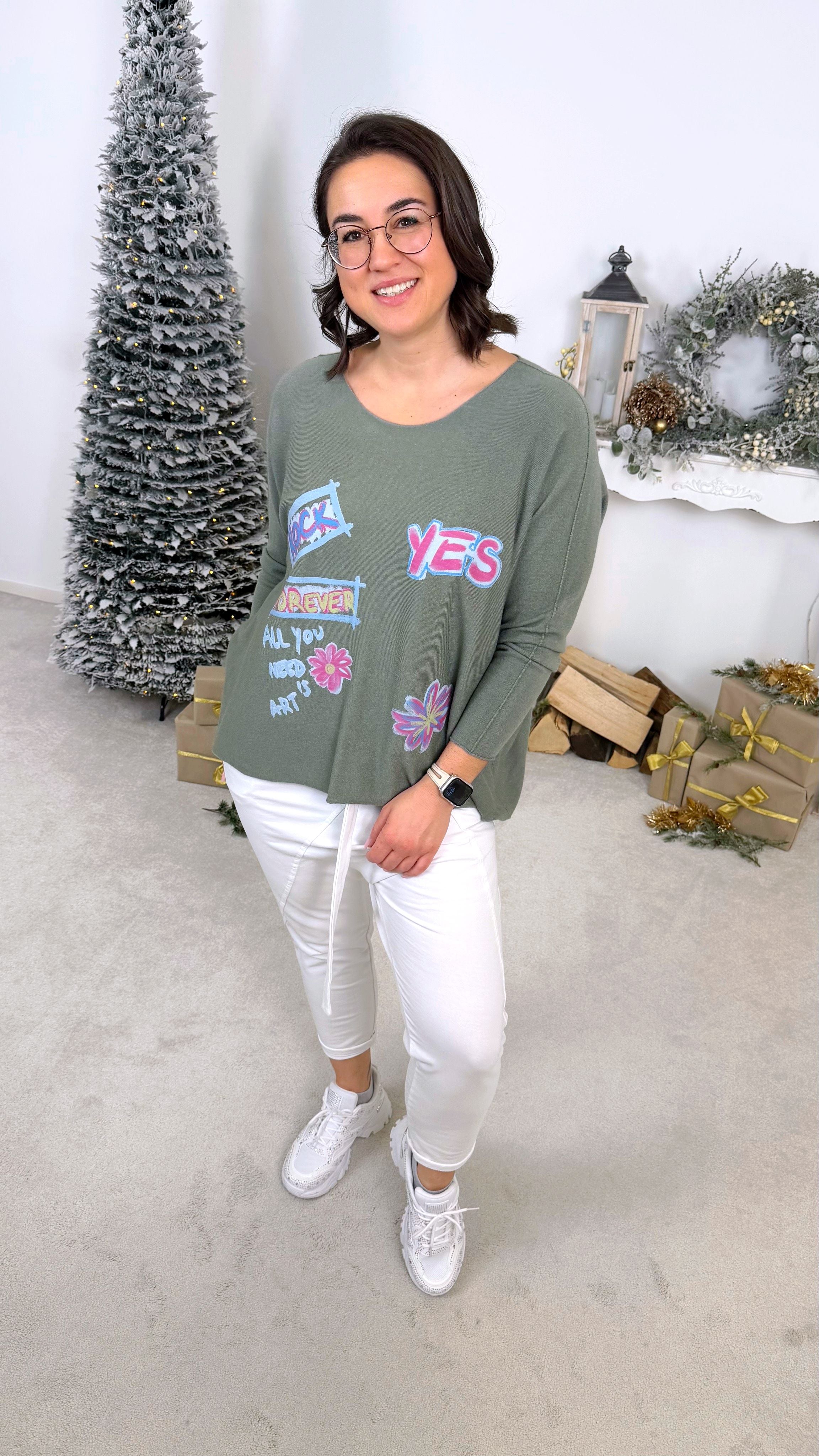 Pullover Comic Mood *Khaki*