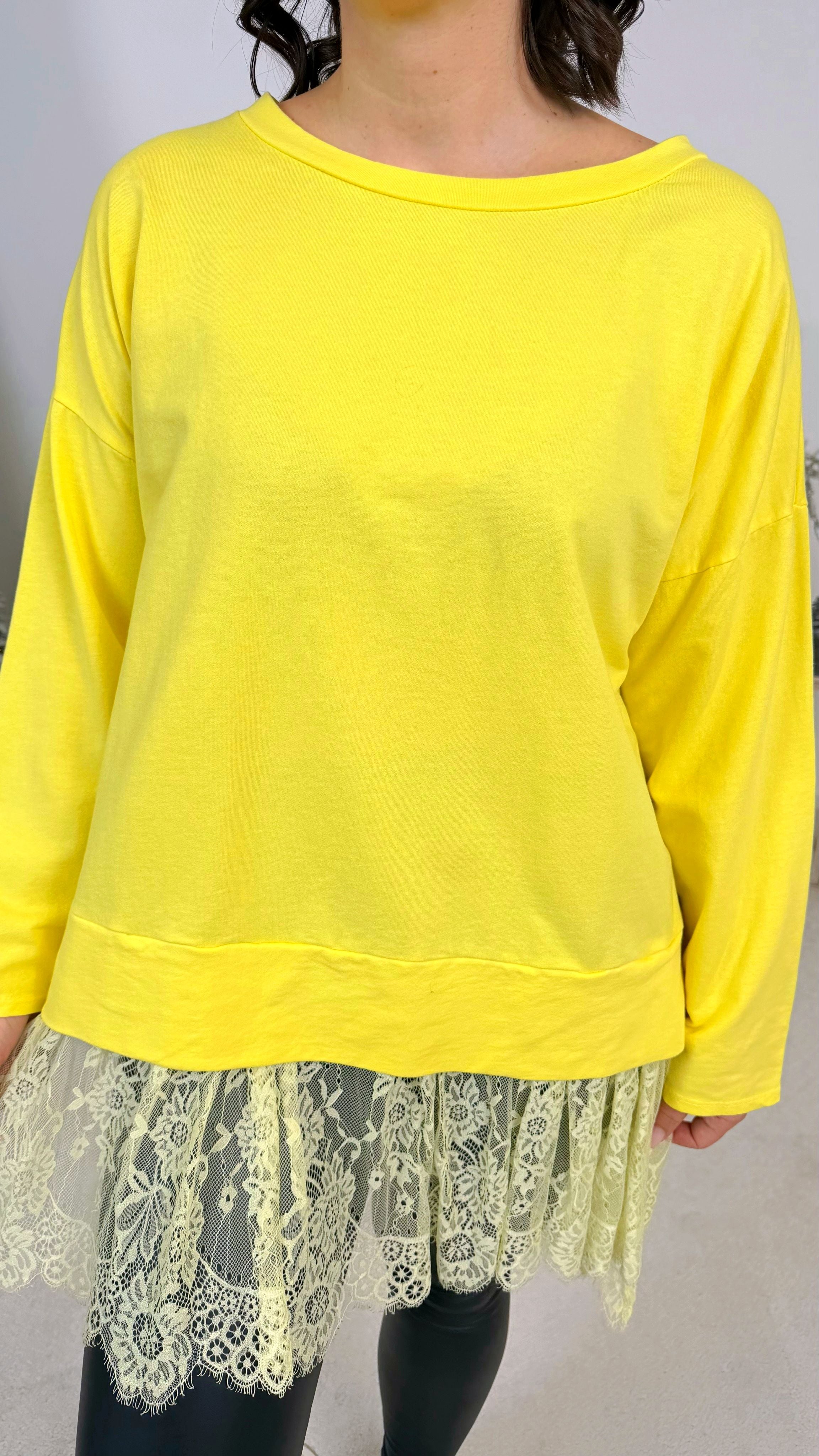 Longshirt Lace Beauty *Gelb*