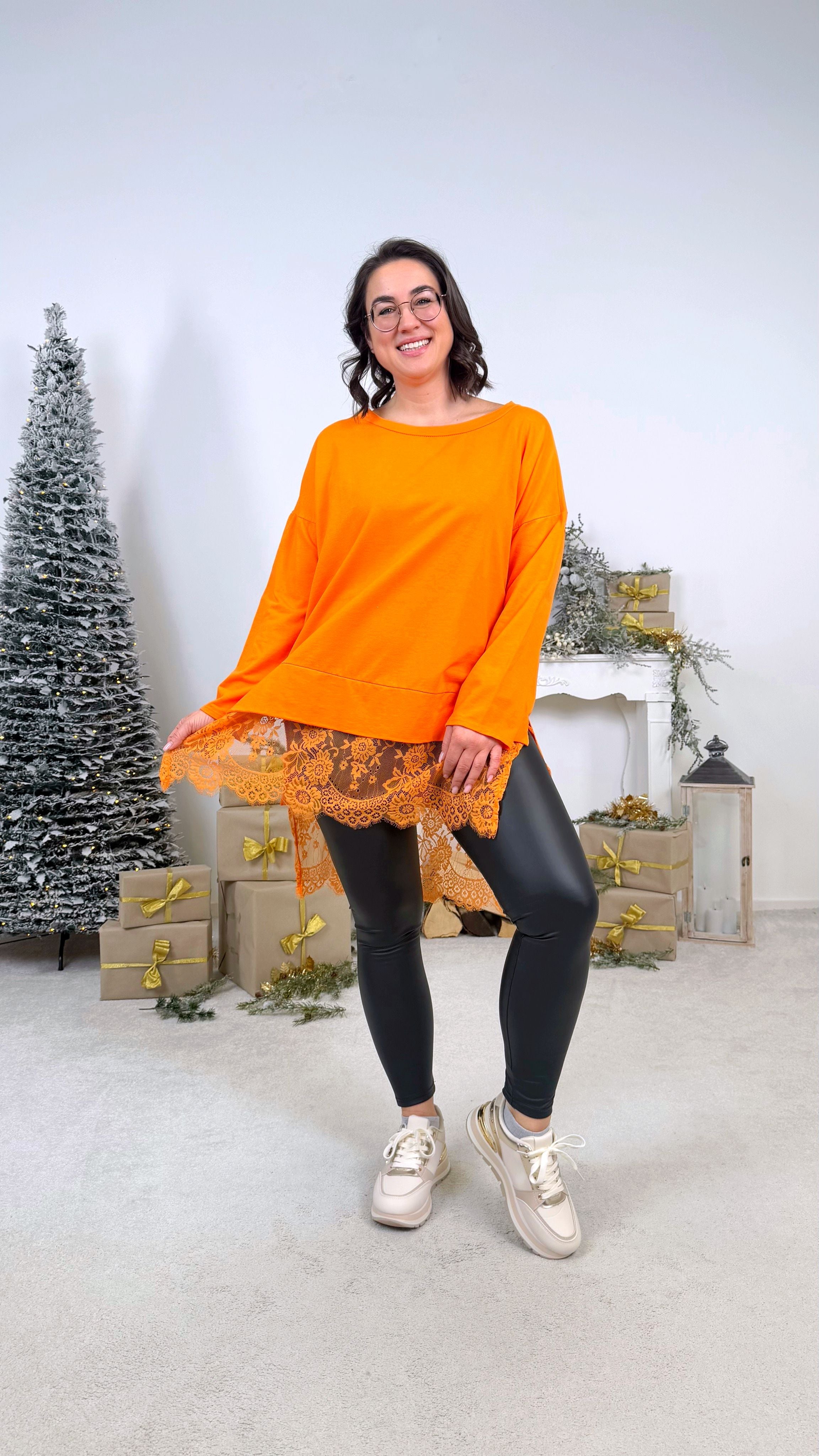 Longshirt Lace Beauty *Orange*