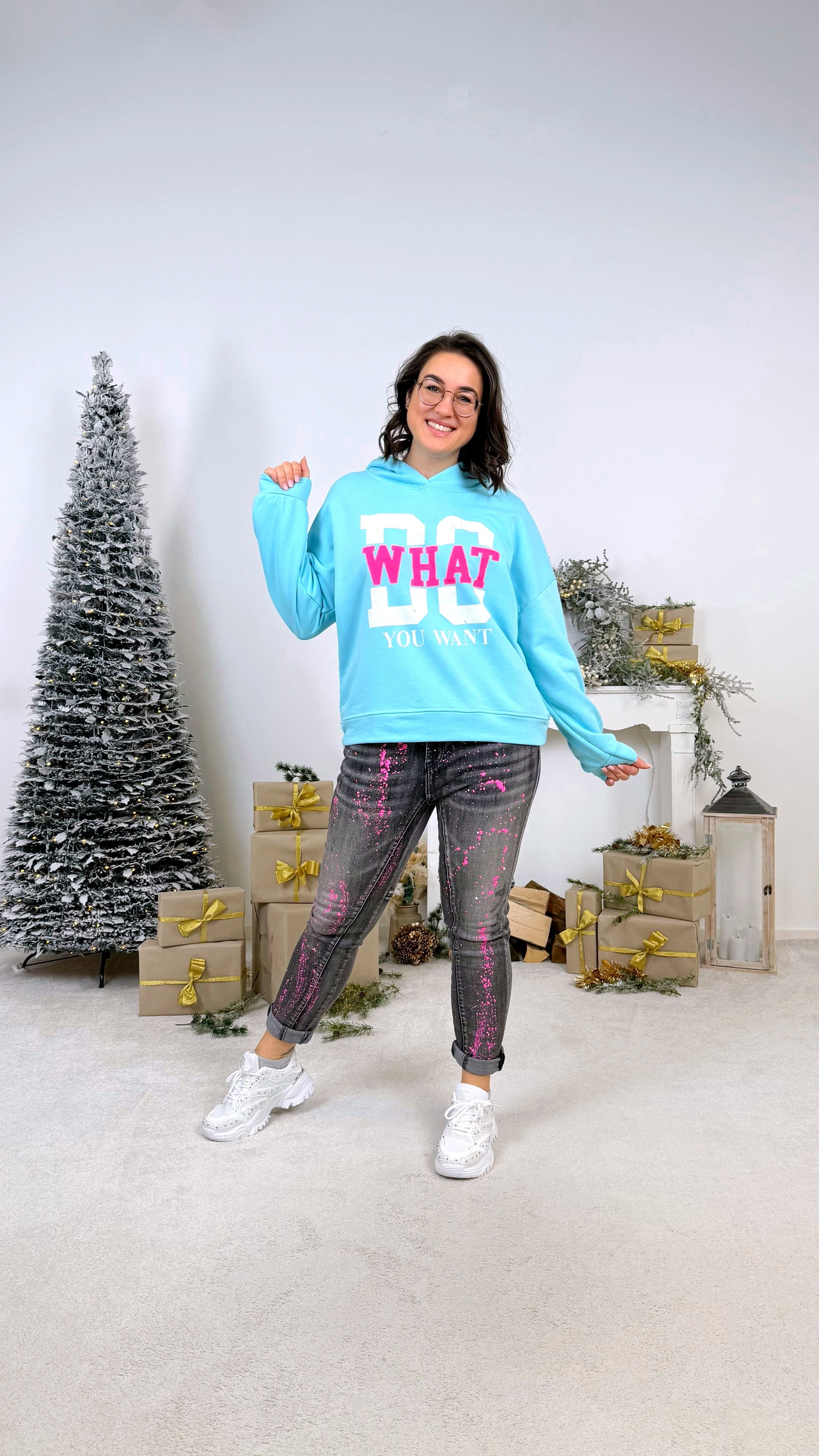 Hoodie Do What Your Want *Aqua*