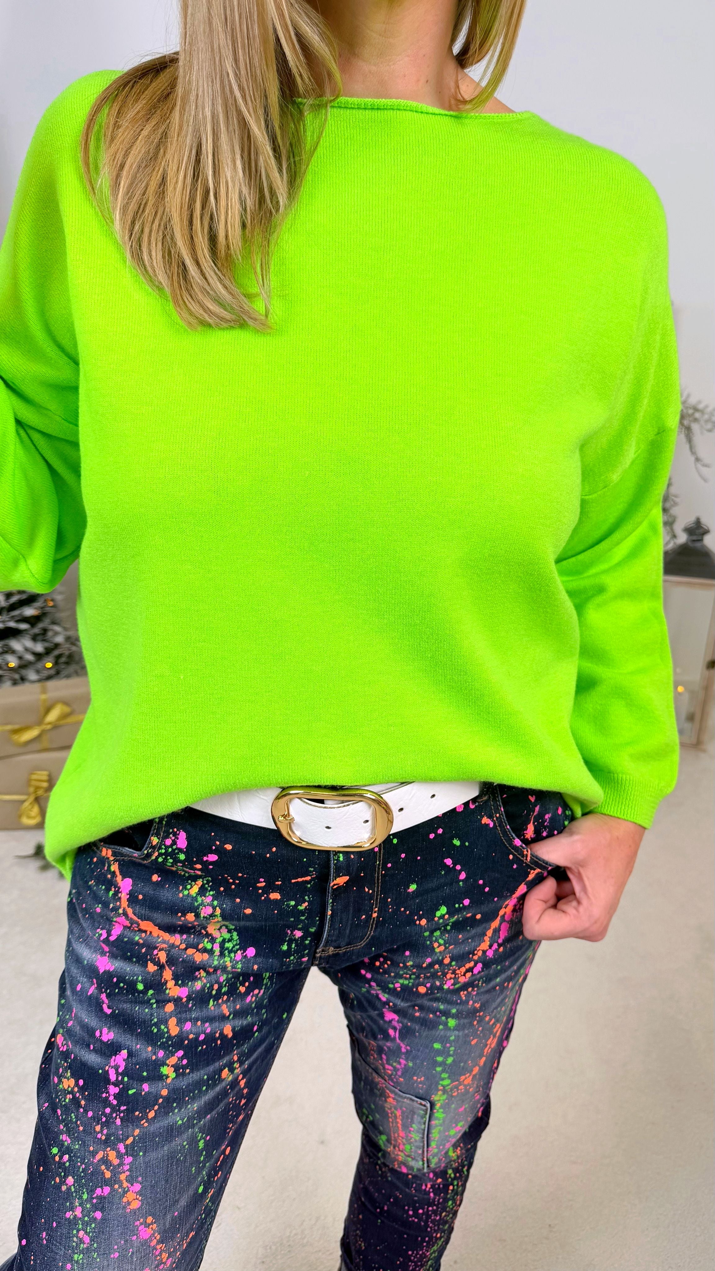 Pullover Bright Spirit *Neon Grün* KS-9635