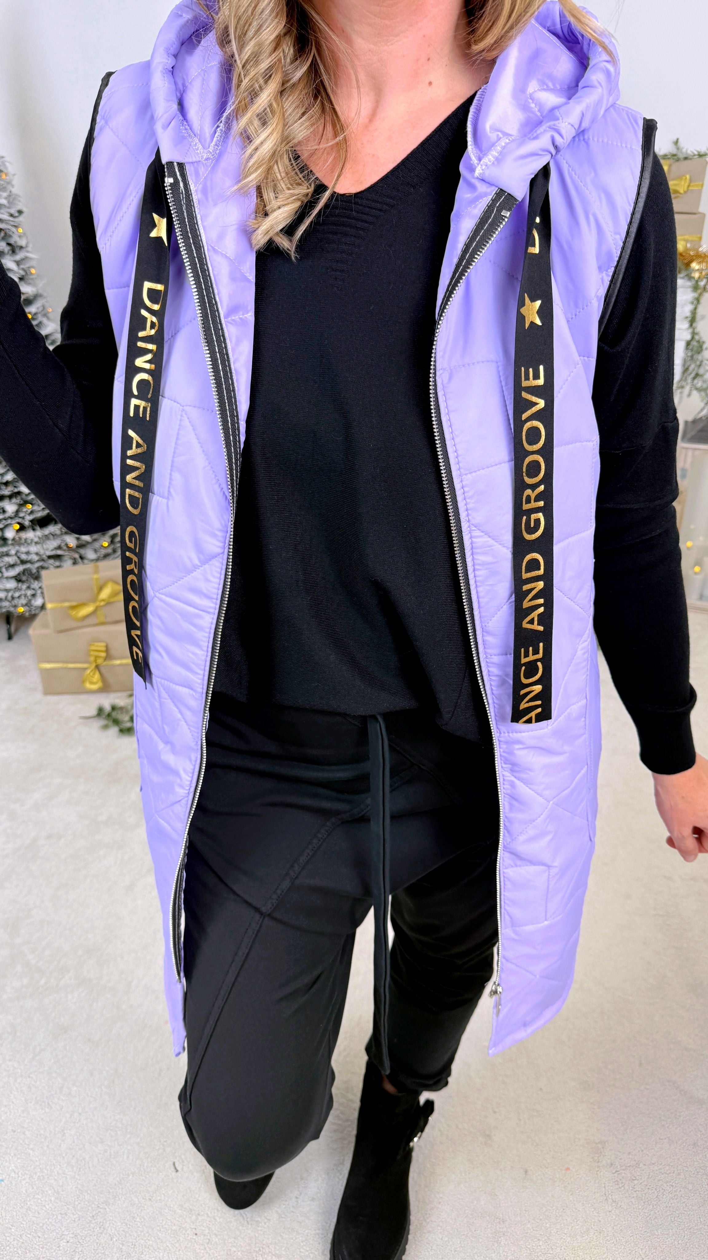 Dünne Steppweste Active Star *Lila*