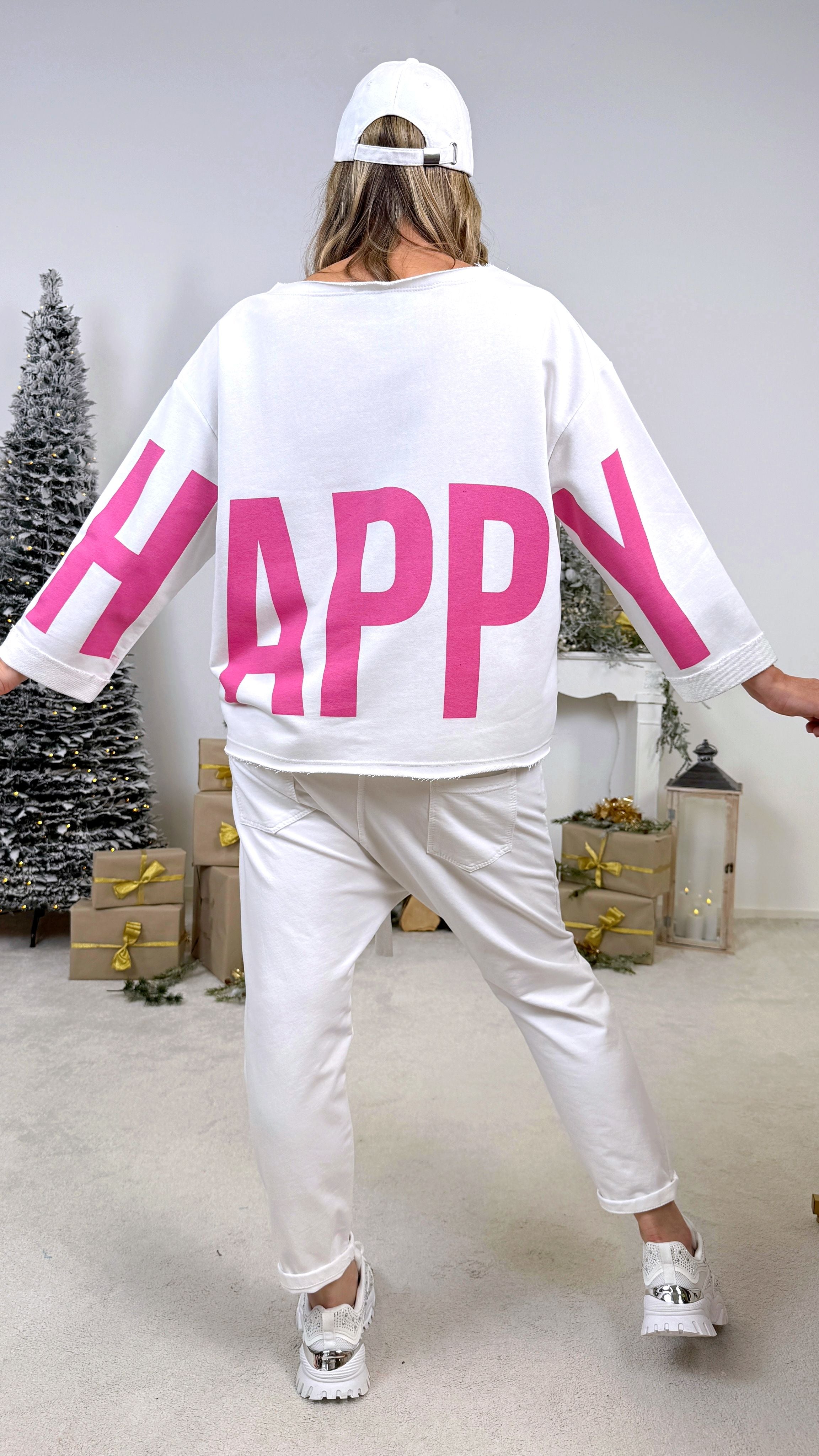 Pullover Happiness Circle *Weiß*