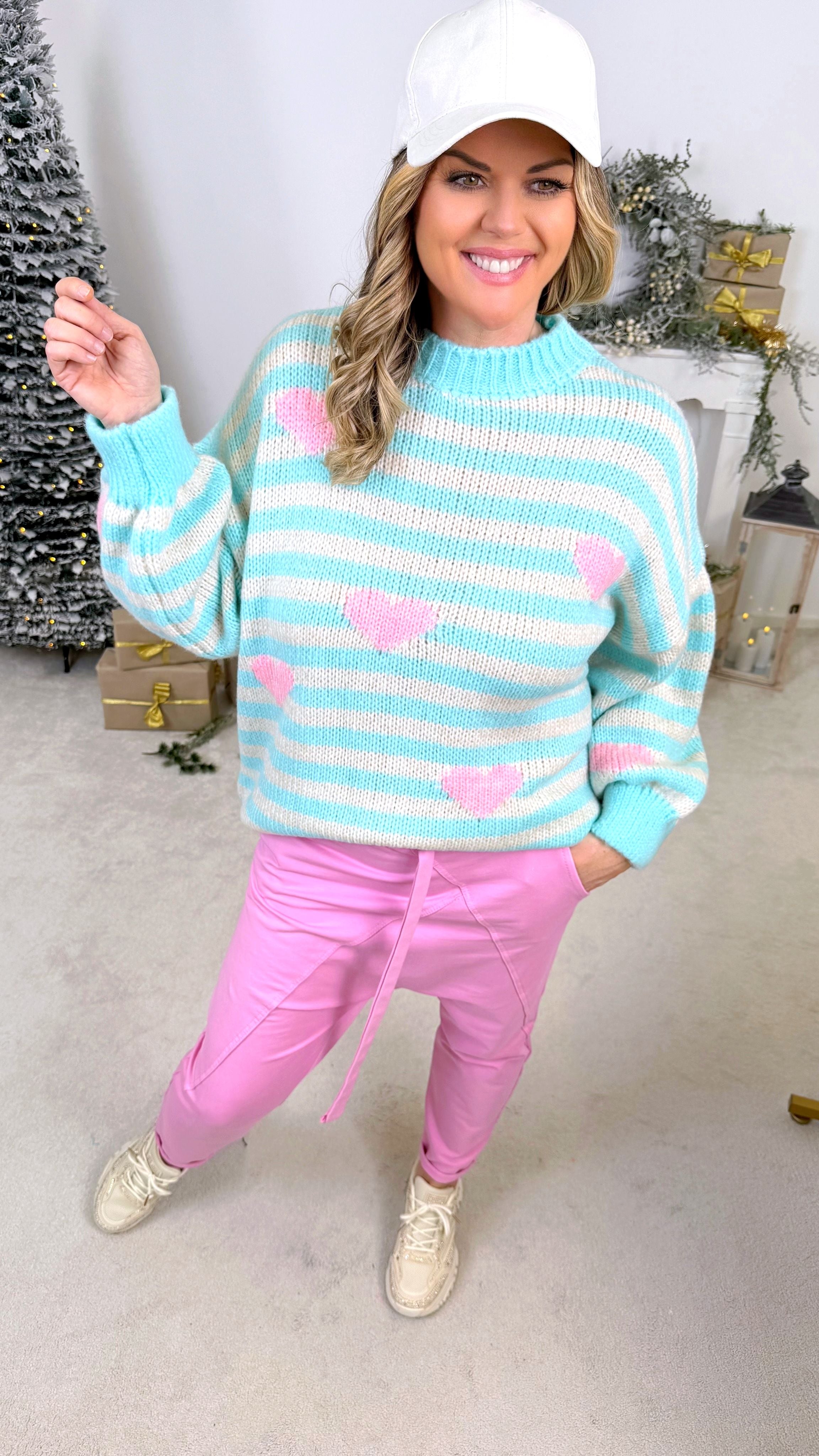 Pullover Candy Heart *Aqua*