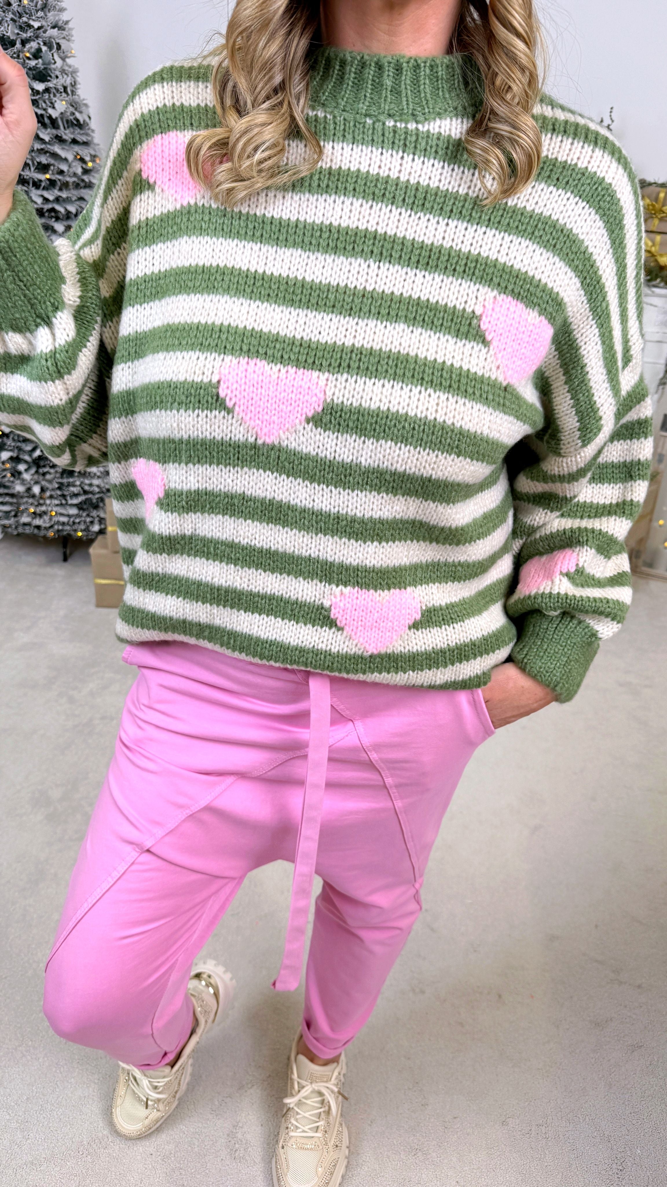 Pullover Candy Heart *Khaki*