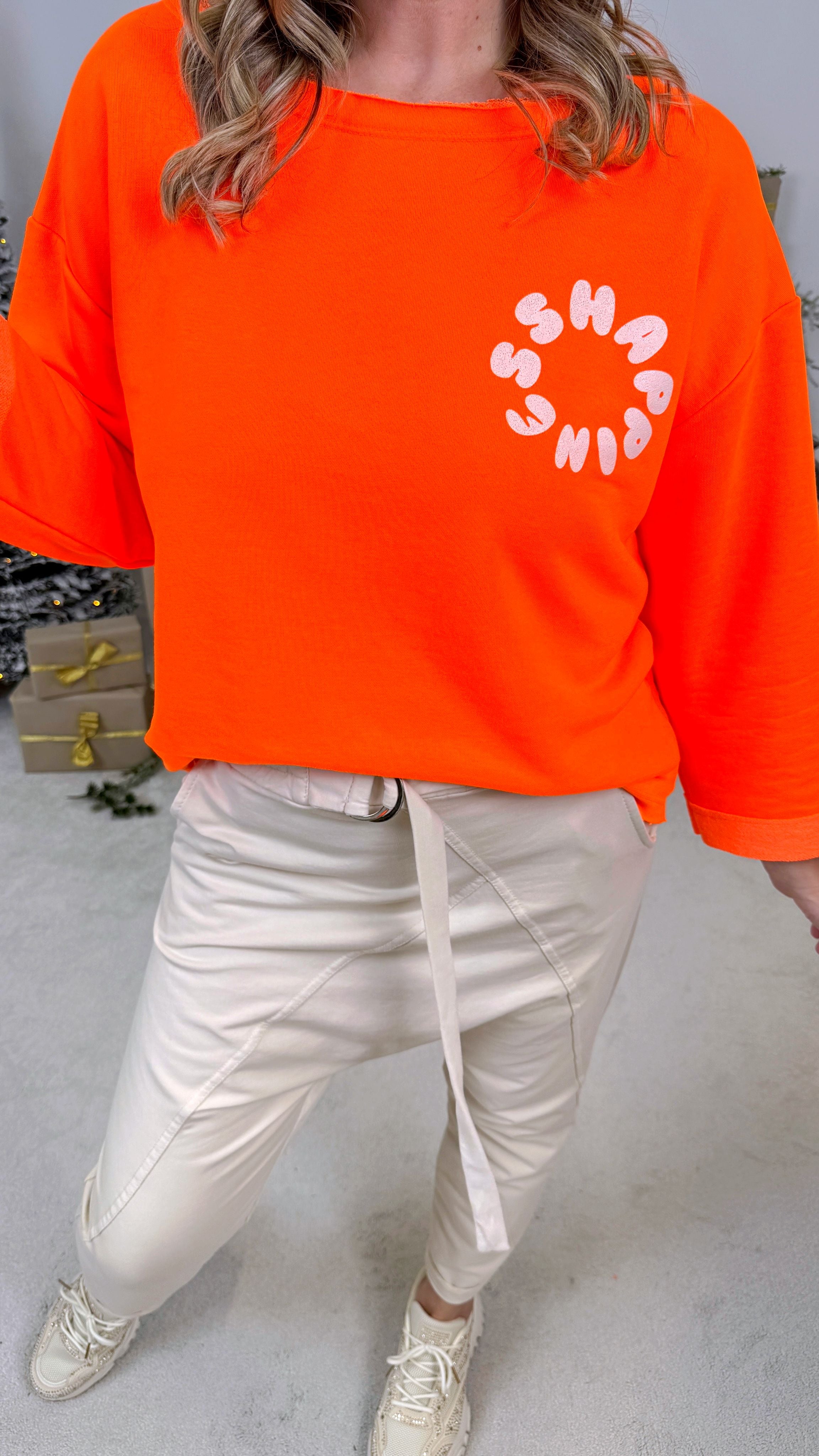 Pullover Happiness Circle *Neon Orange*