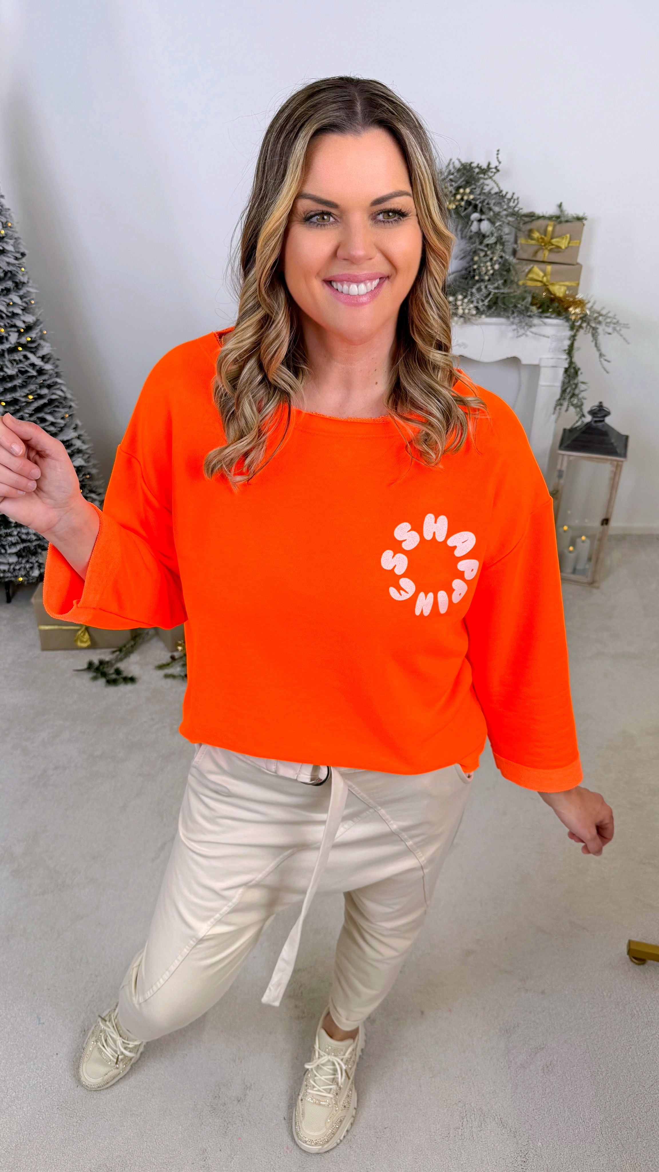 Pullover Happiness Circle *Neon Orange*