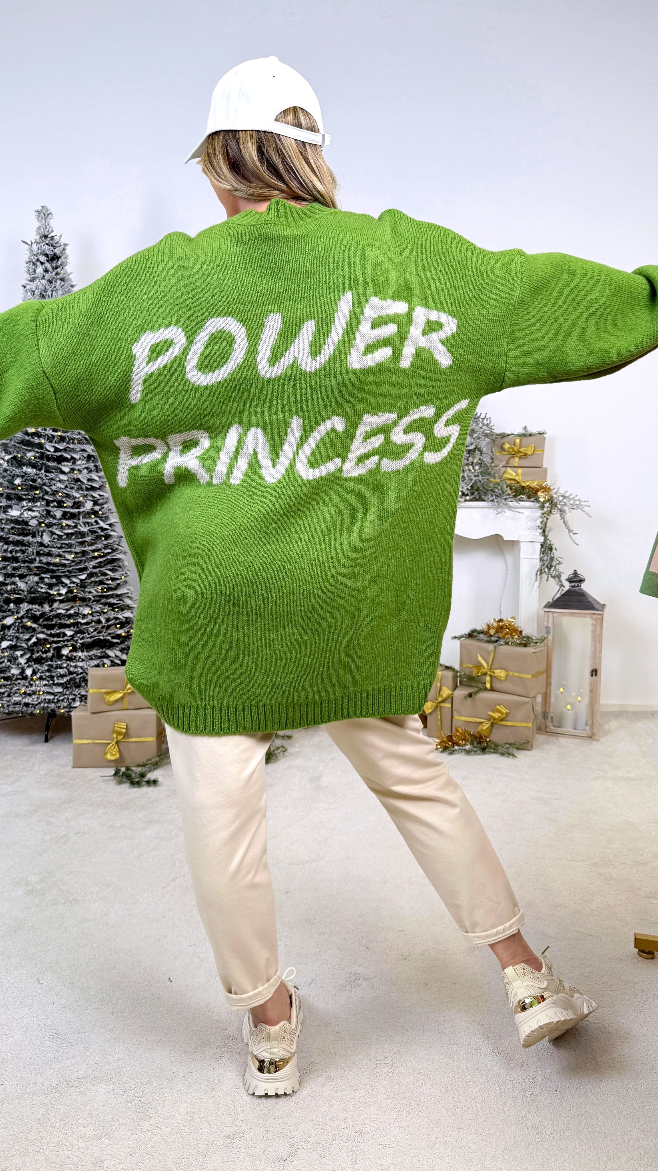 Strickpullover Power Princess *Grün*