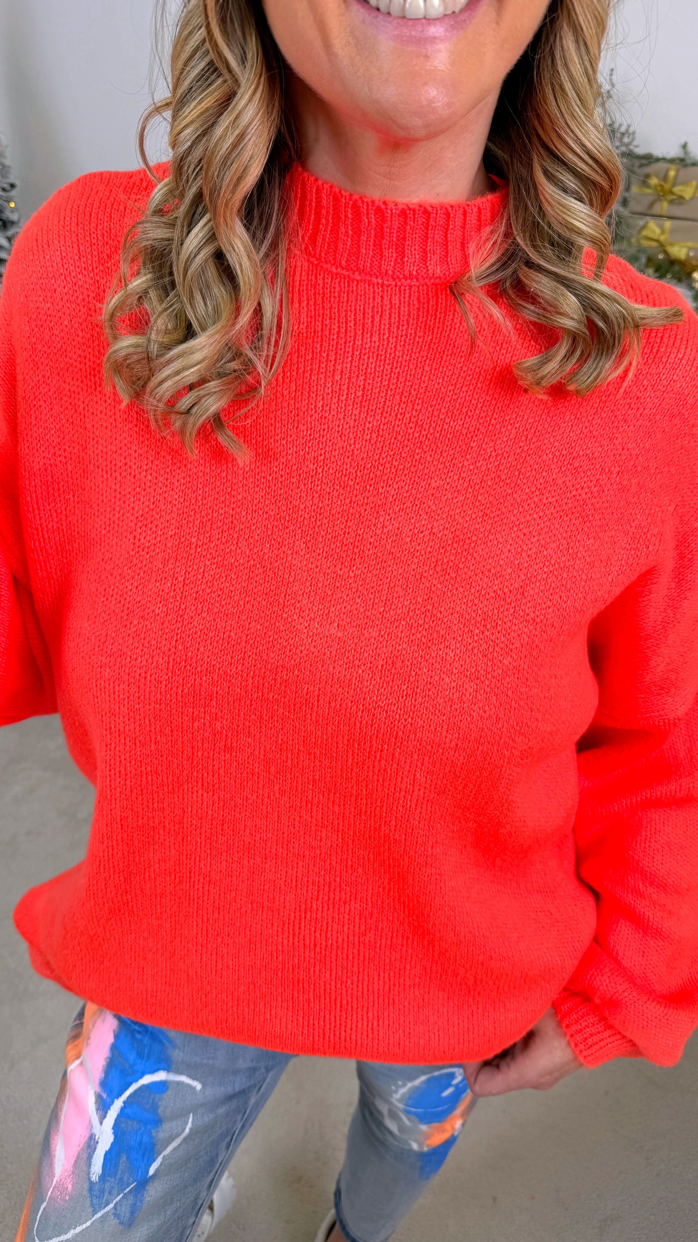 Strickpullover Power Princess *Neon Orange*