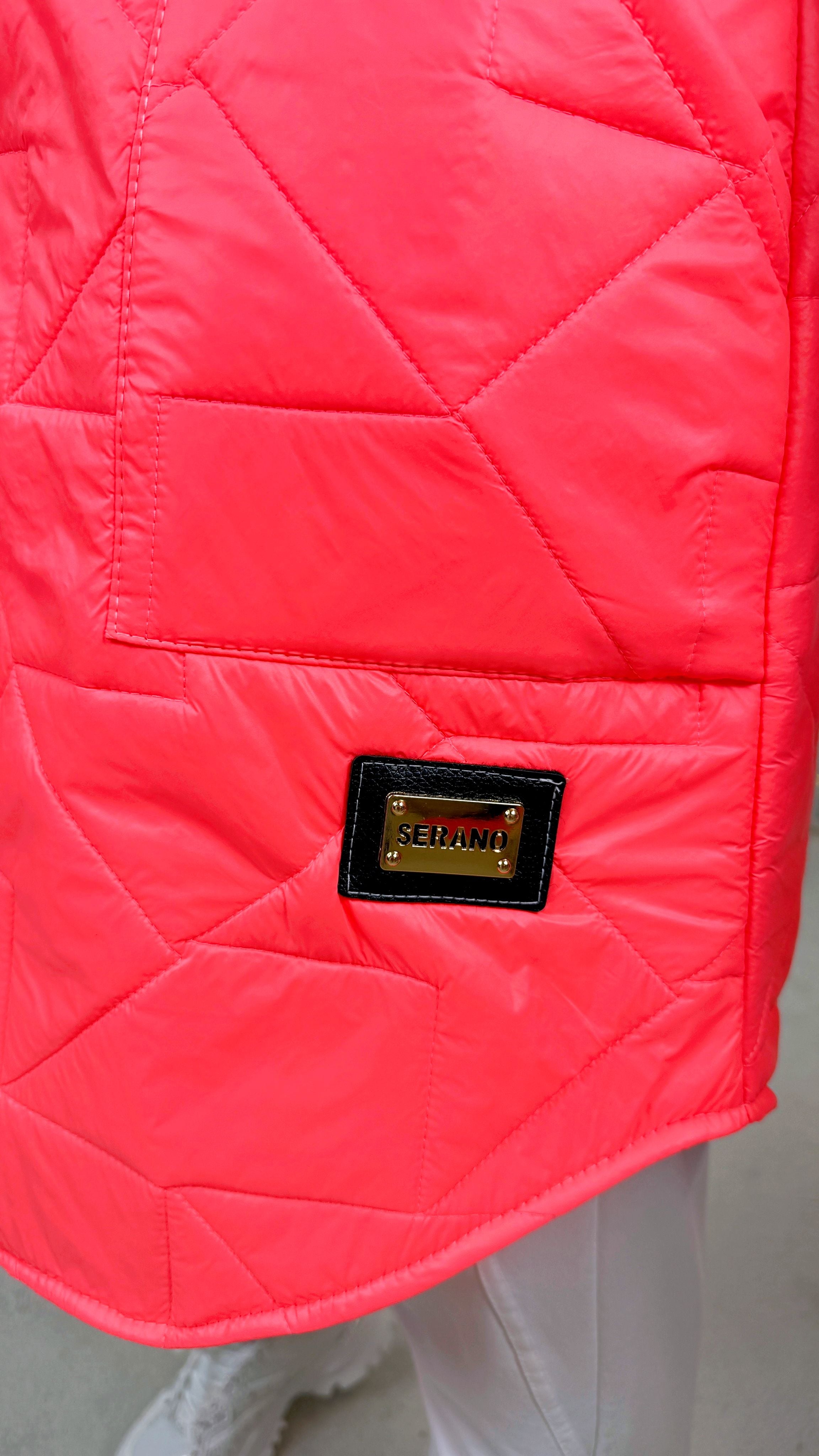 Dünne Steppweste Active Star *Neon Koralle*