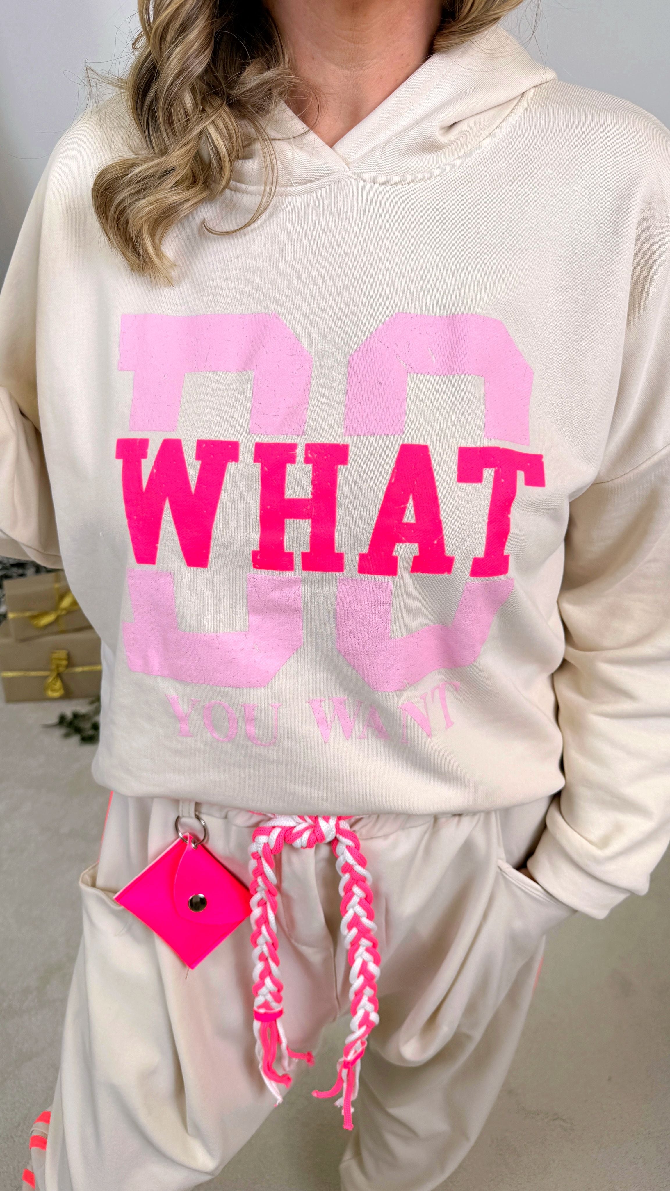 Hoodie Do What Your Want *Beige*