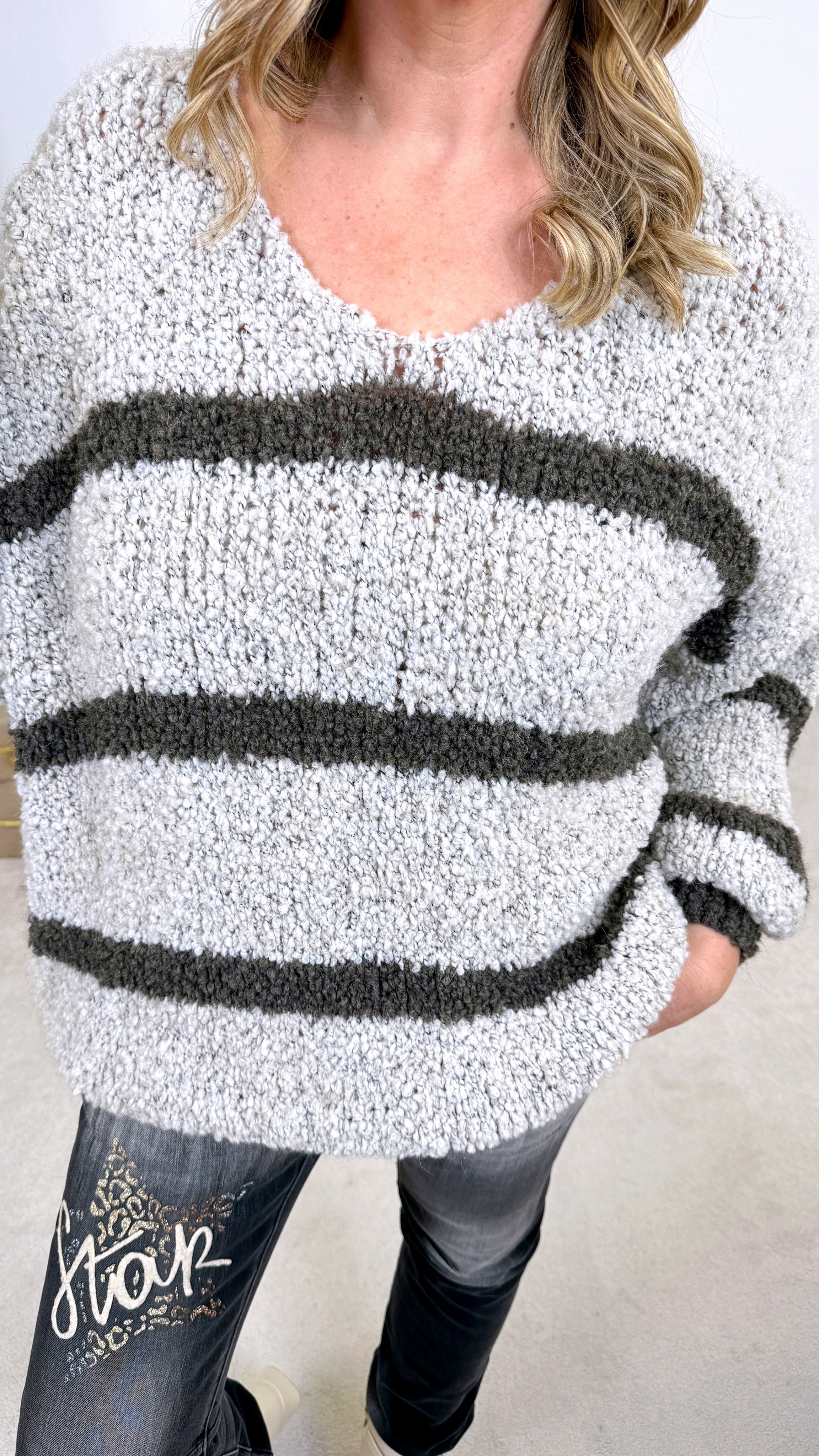 Strickpullover Calm Wave *Beige/Taupe*