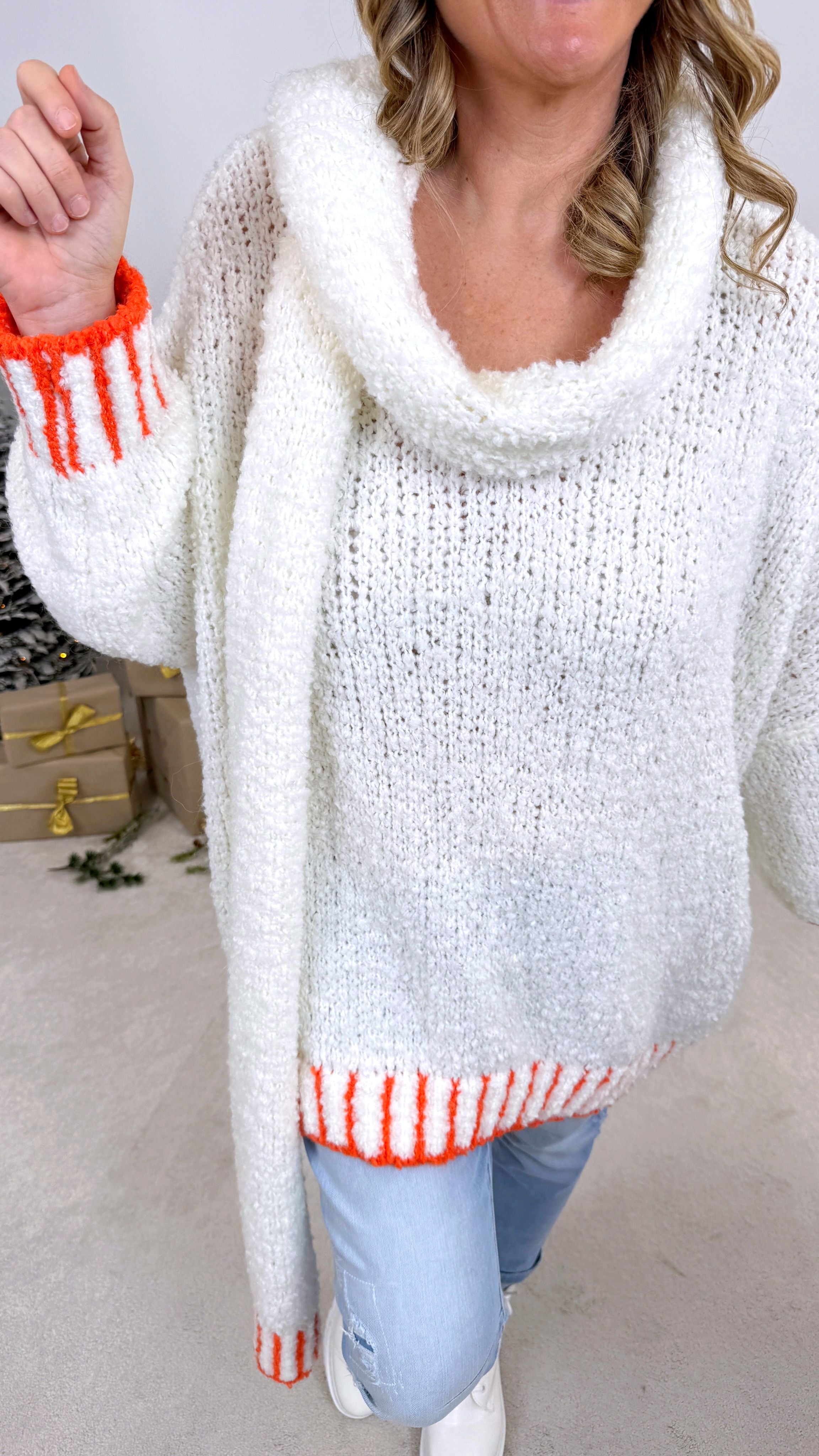 Schal Soft Dream *Weiß/Orange*