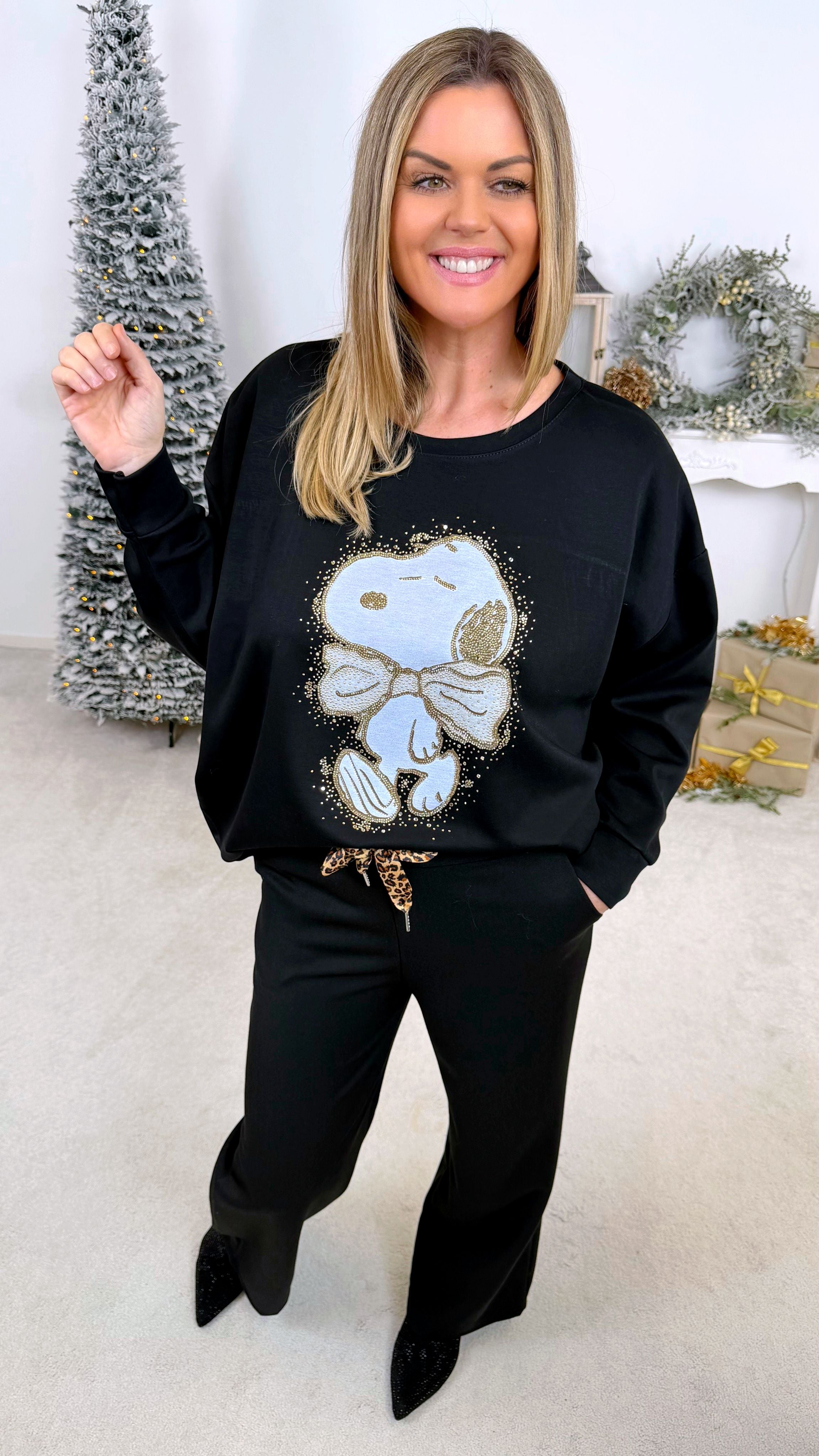 Sweatshirt Cute Sparkle Mood *Schwarz*