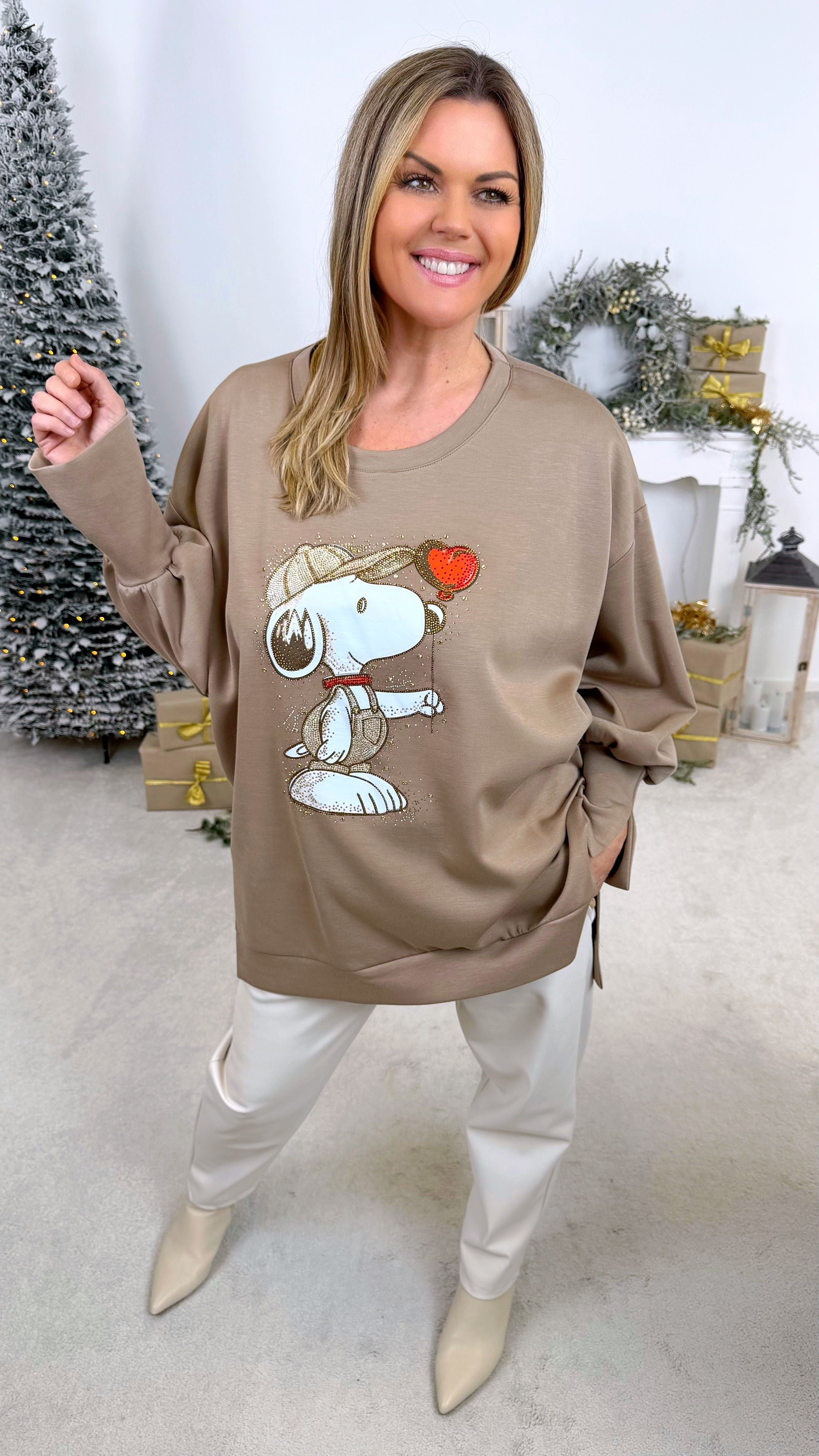 Sweatshirt Sparkle Pup *Taupe*