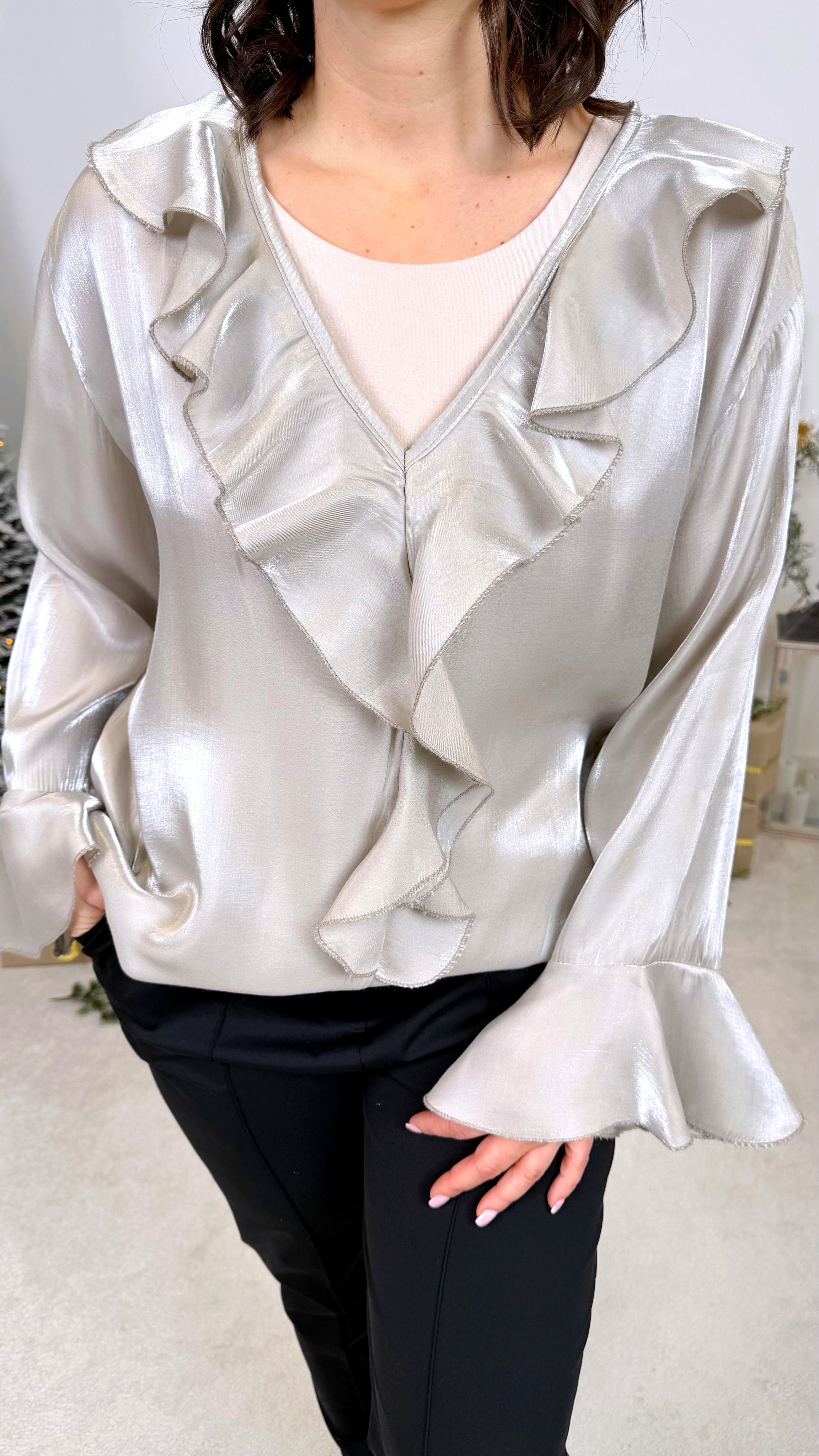 Bluse Shine Cascade *Beige*