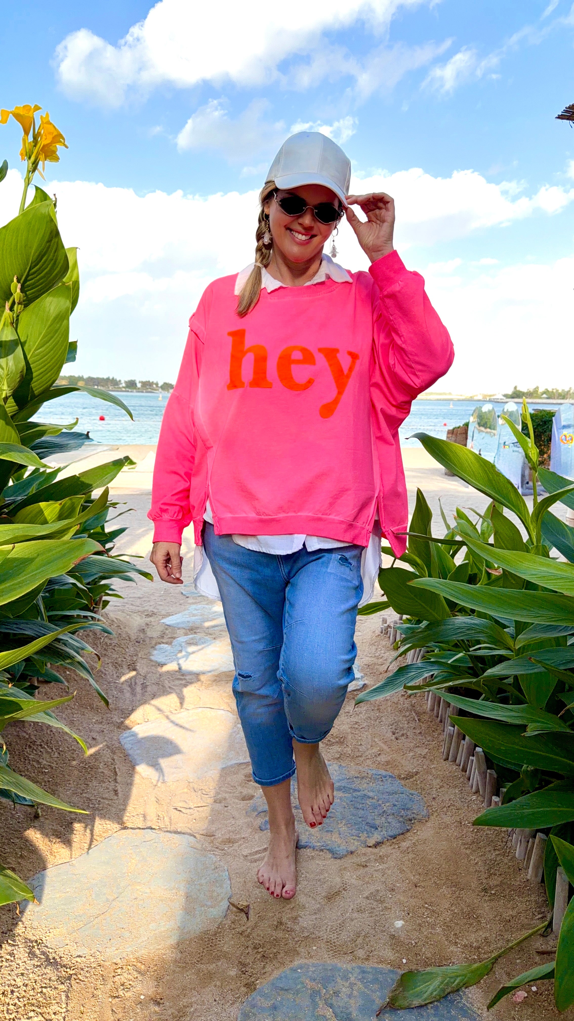 Pullover Happy Days *Neon Pink*