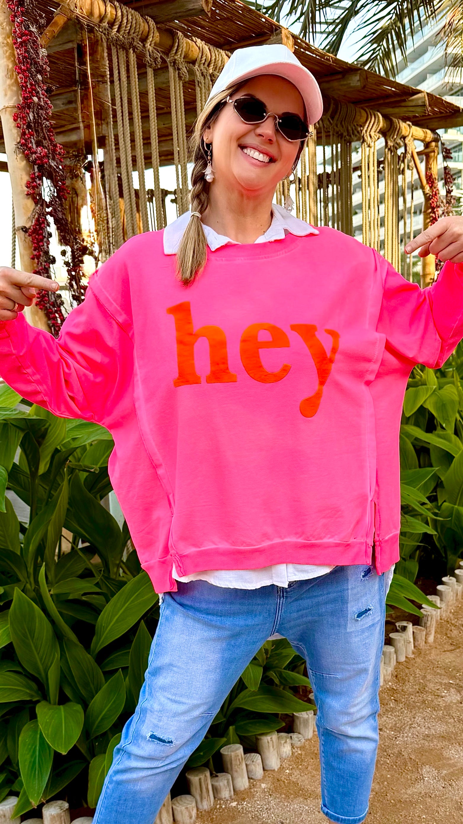 Pullover Happy Days *Neon Pink*