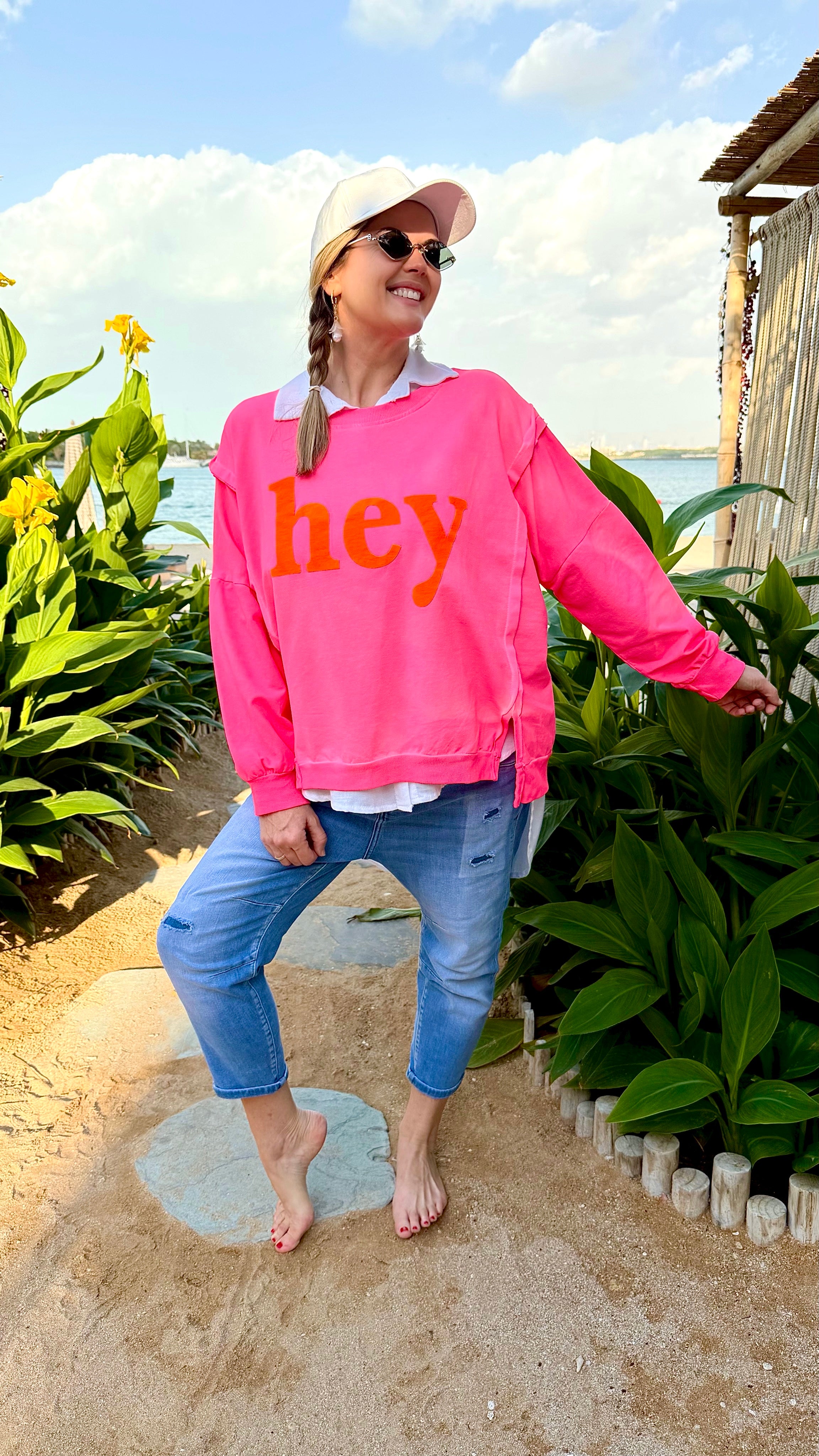 Pullover Happy Days *Neon Pink*