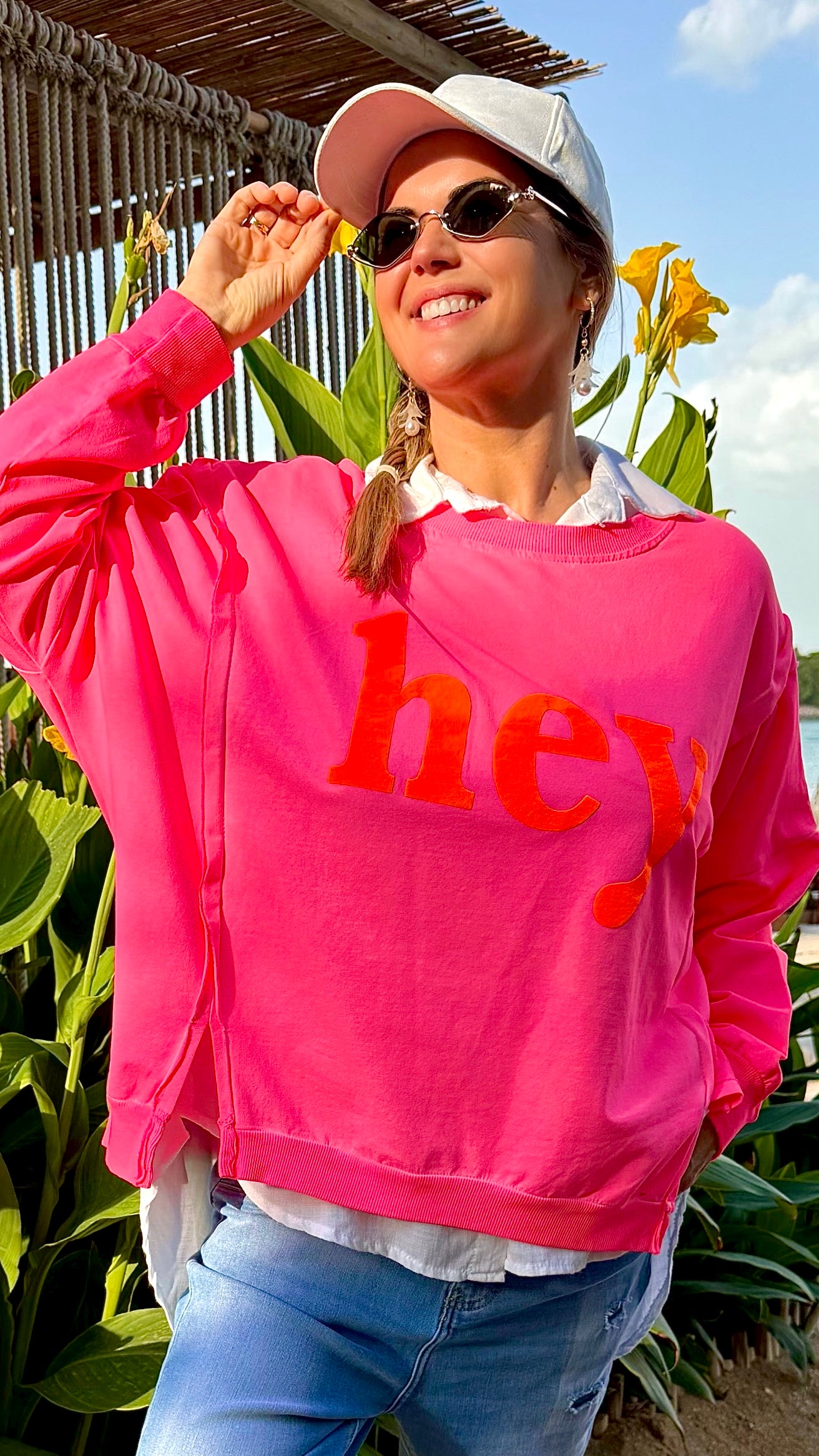 Pullover Happy Days *Neon Pink*