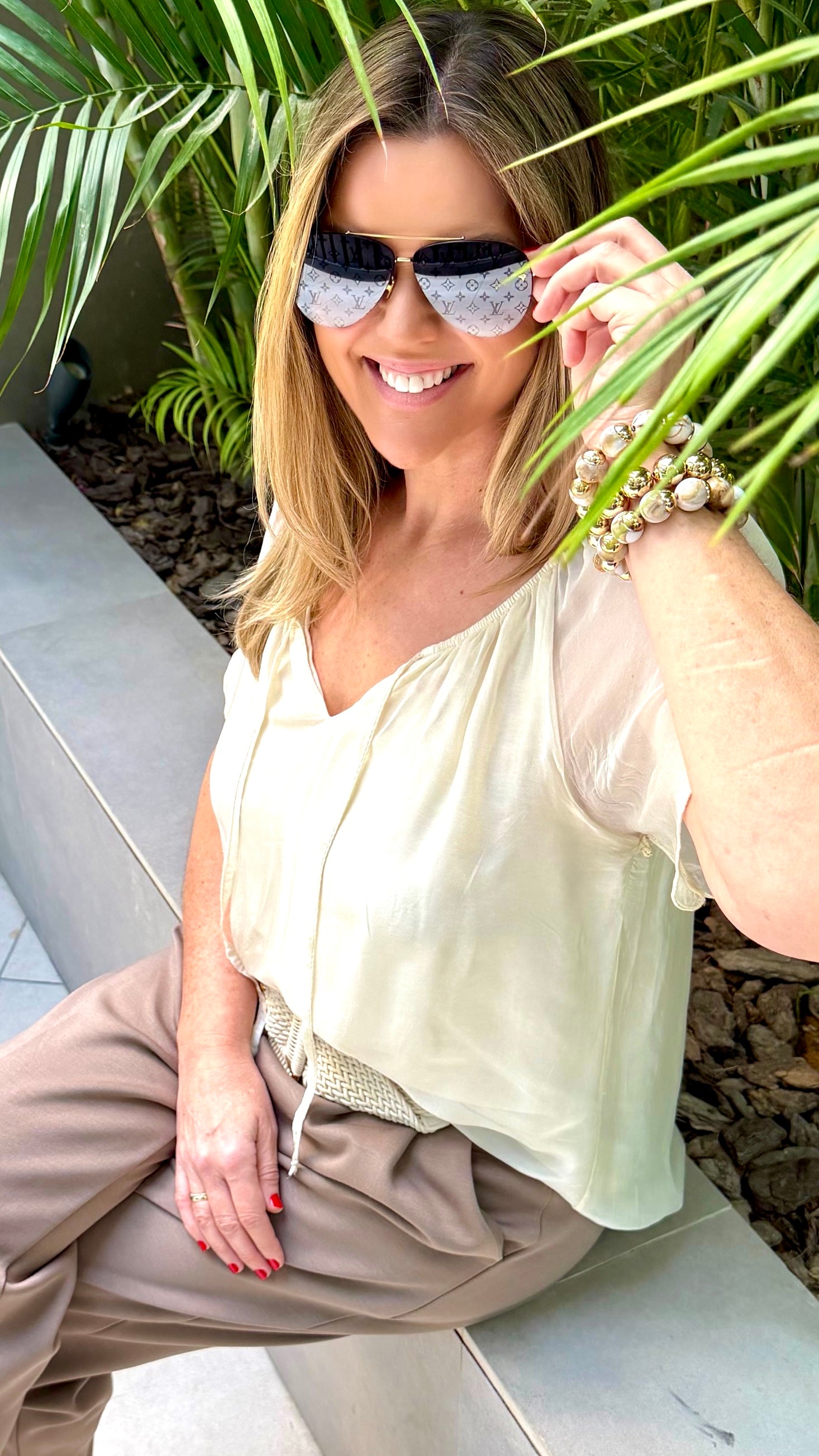 Seidenbluse Santorini *Creme*