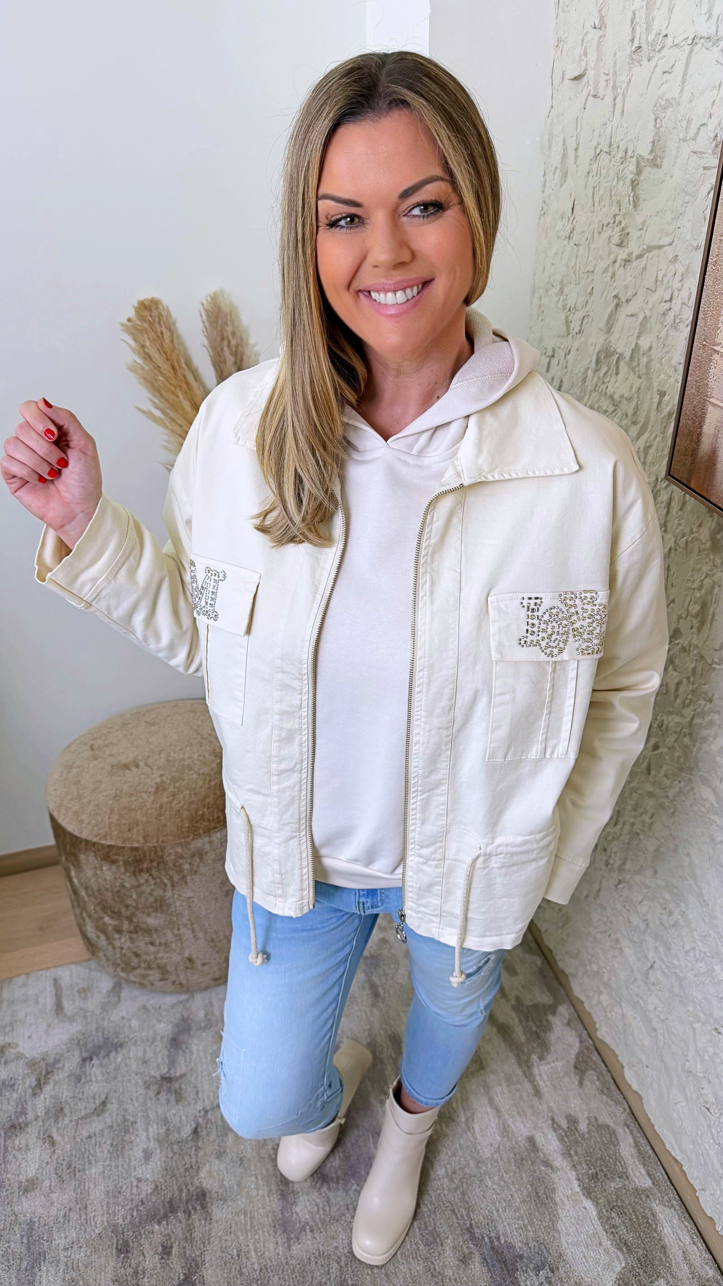 Dünne Jacke Love & Light *Creme*