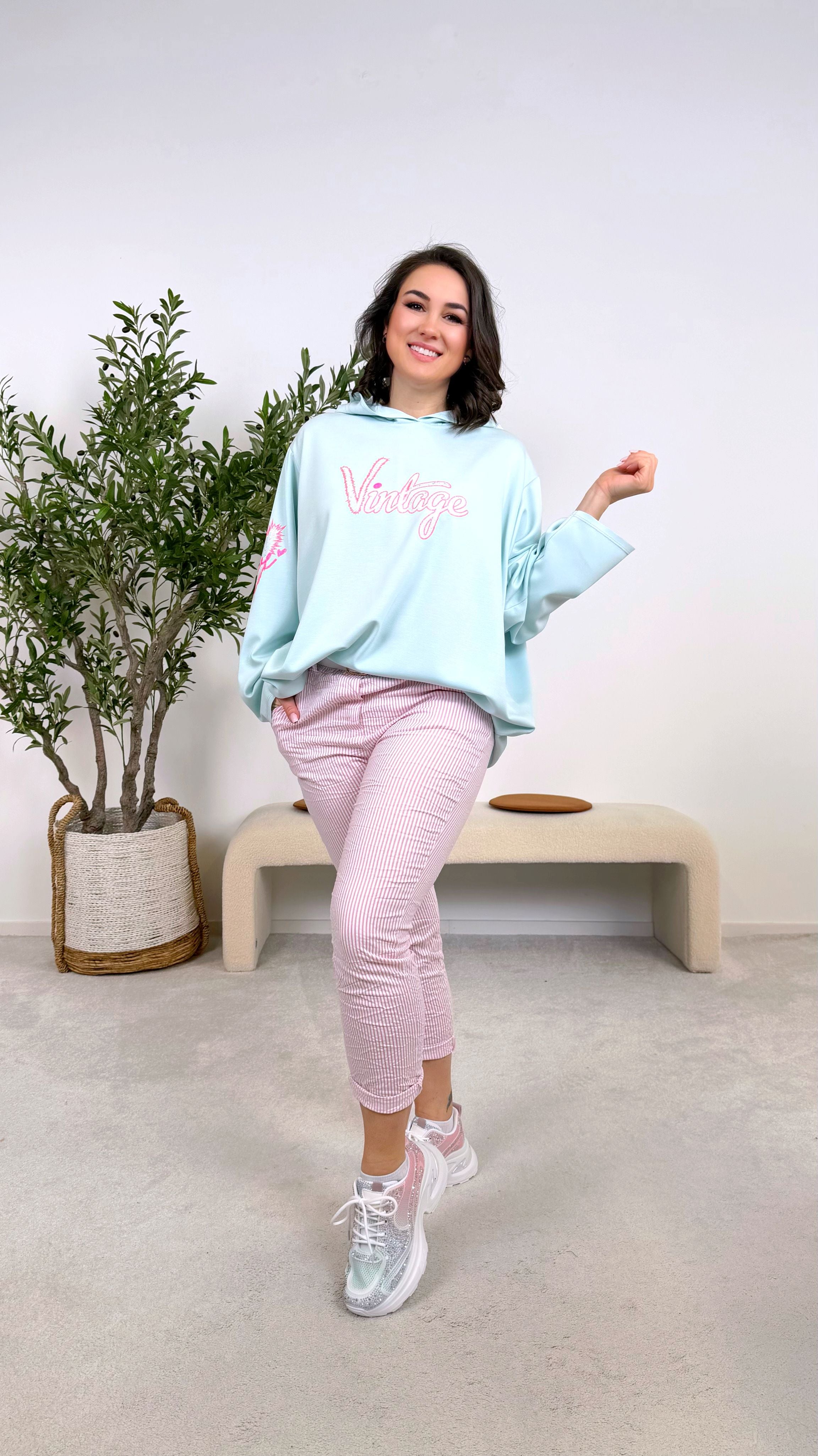 Hoodie I Love Vintage *Mint*